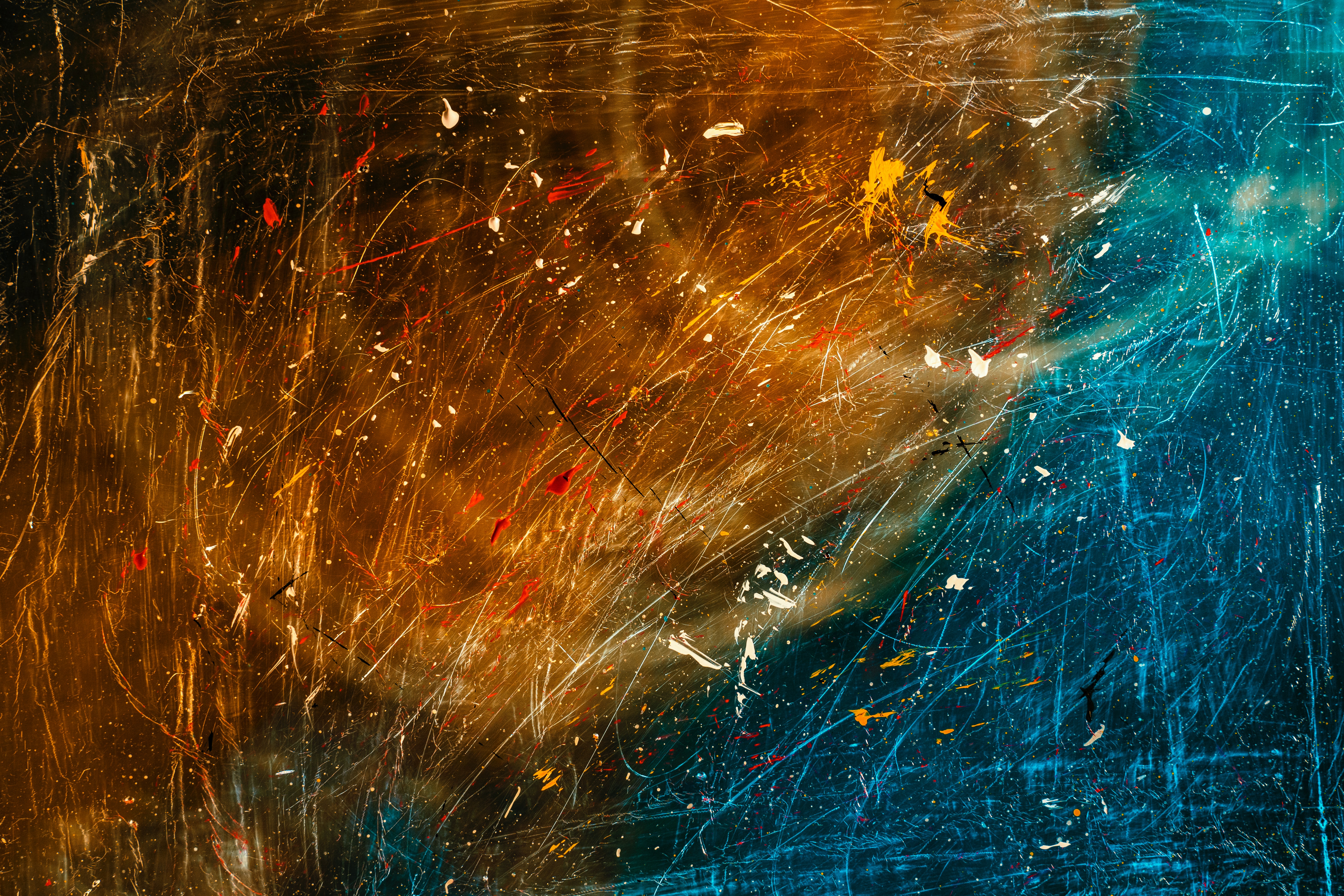 Download mobile wallpaper Spray, Smooth, Divorces, Scratches, Paint, Blur, Abstract for free.