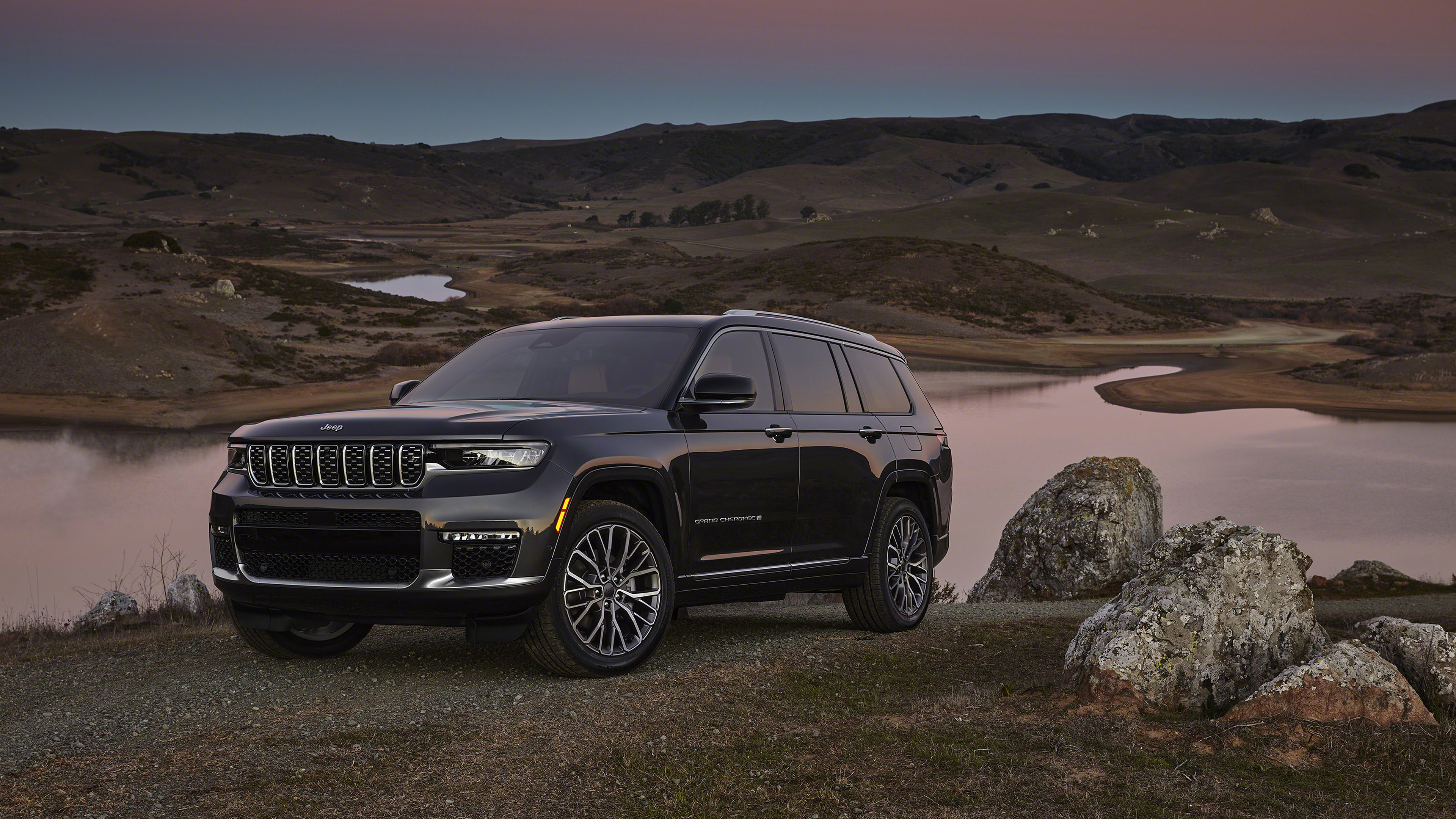 Download background silver car, jeep grand cherokee, jeep grand cherokee l, vehicles, car, jeep, suv