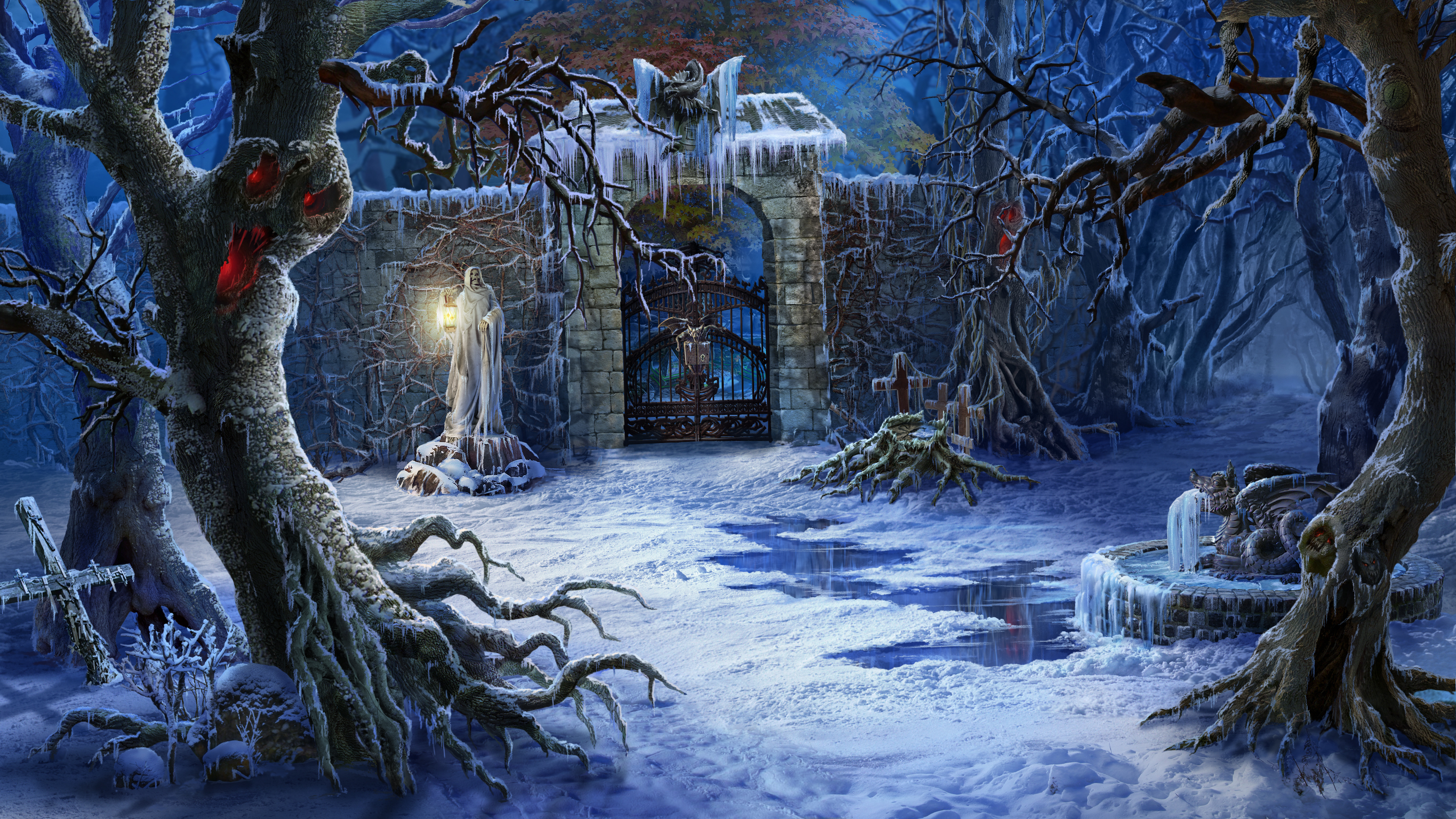 Сказочный Волшебный зимний лес