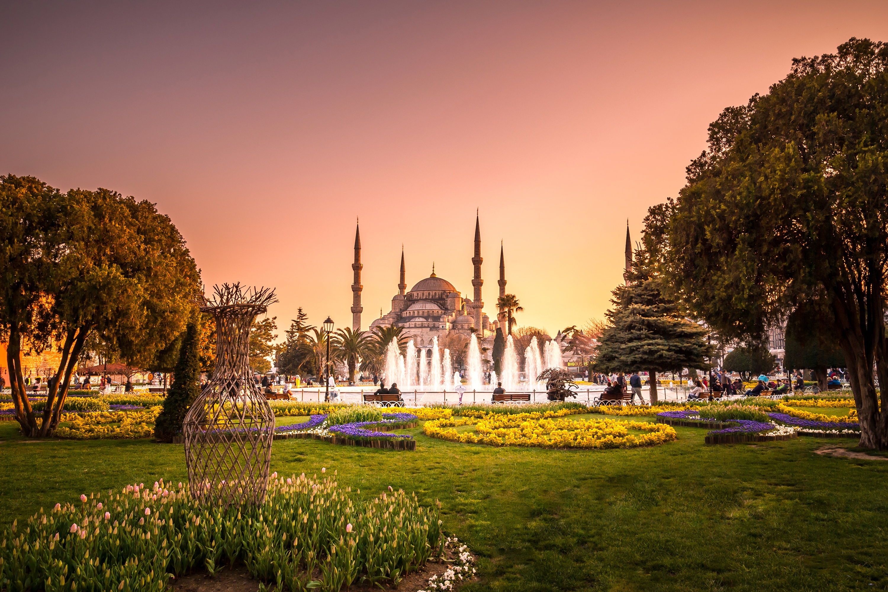 Стамбул голубая мечеть фонтан