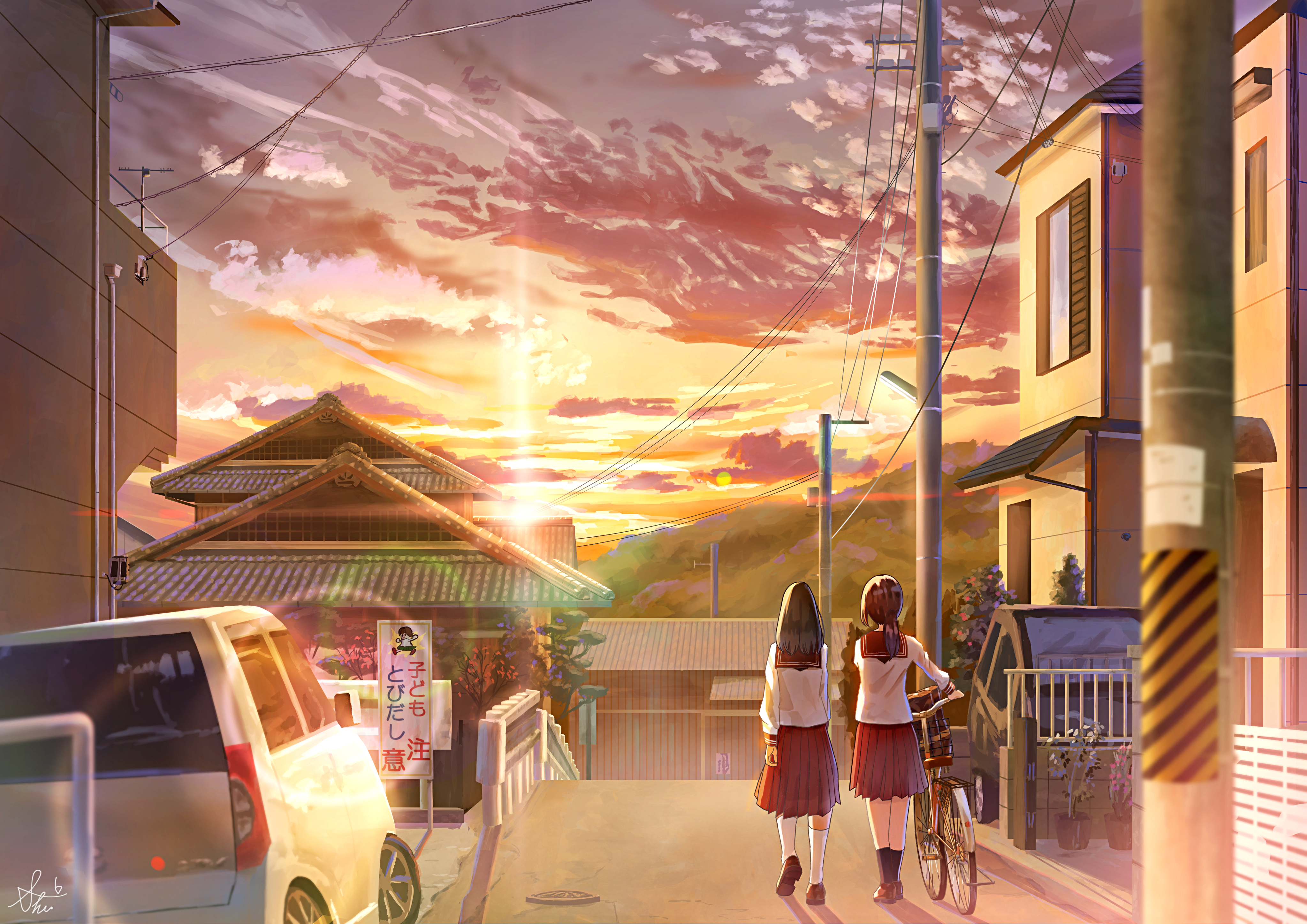 Wallpaper : anime girls, sunset, long hair, school uniform, miniskirt, anime  sky 3680x2080 - Yukinoshita - 2232110 - HD Wallpapers - WallHere