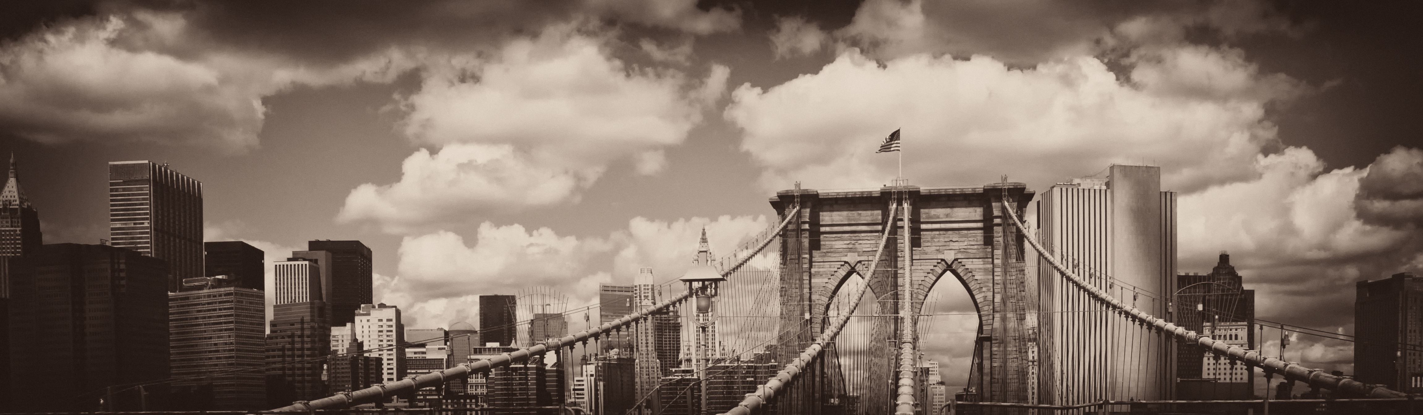386911 скачать картинку сепия, сделано человеком, нью йорк, мост, бруклинский мост, манхэттен, города - обои и заставки бесплатно