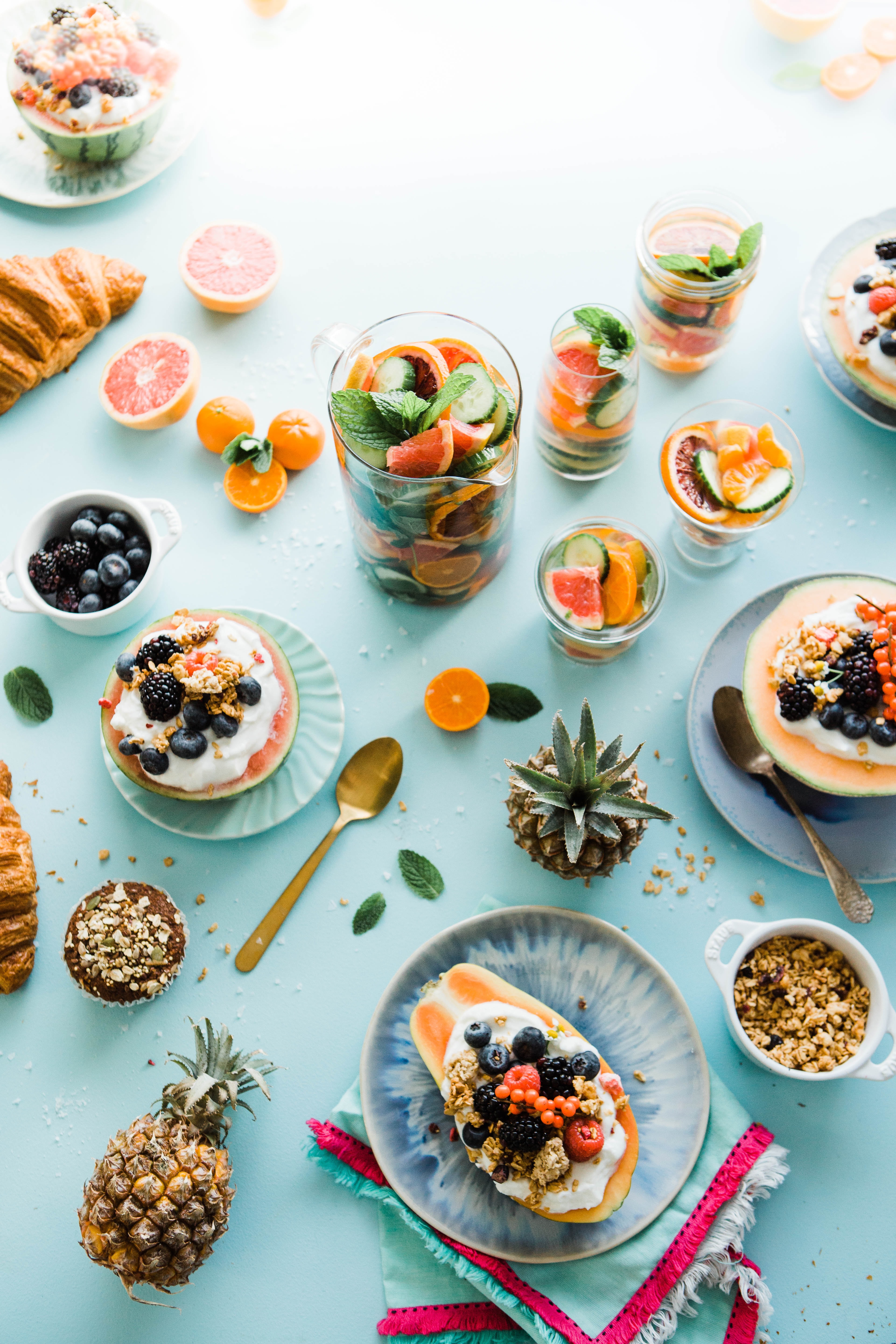 food, fruits, desert, berries Smartphone Background