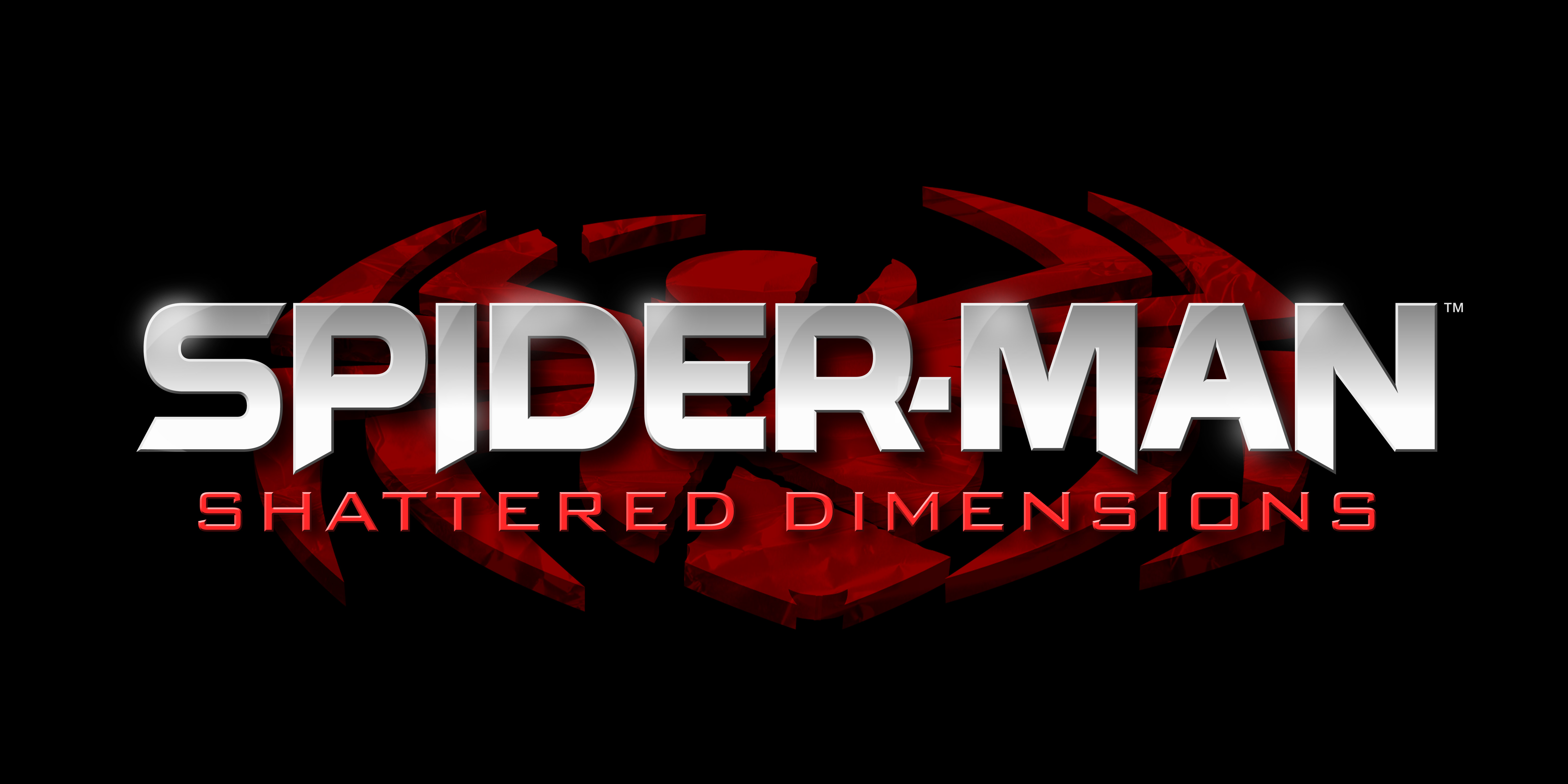 Man shattered. Spider man Shattered Dimensions logo. Логотип игры Spider man Shattered Dimensions. Спайдермен Shattered Dimensions. Человек паук Shattered Dimensions.