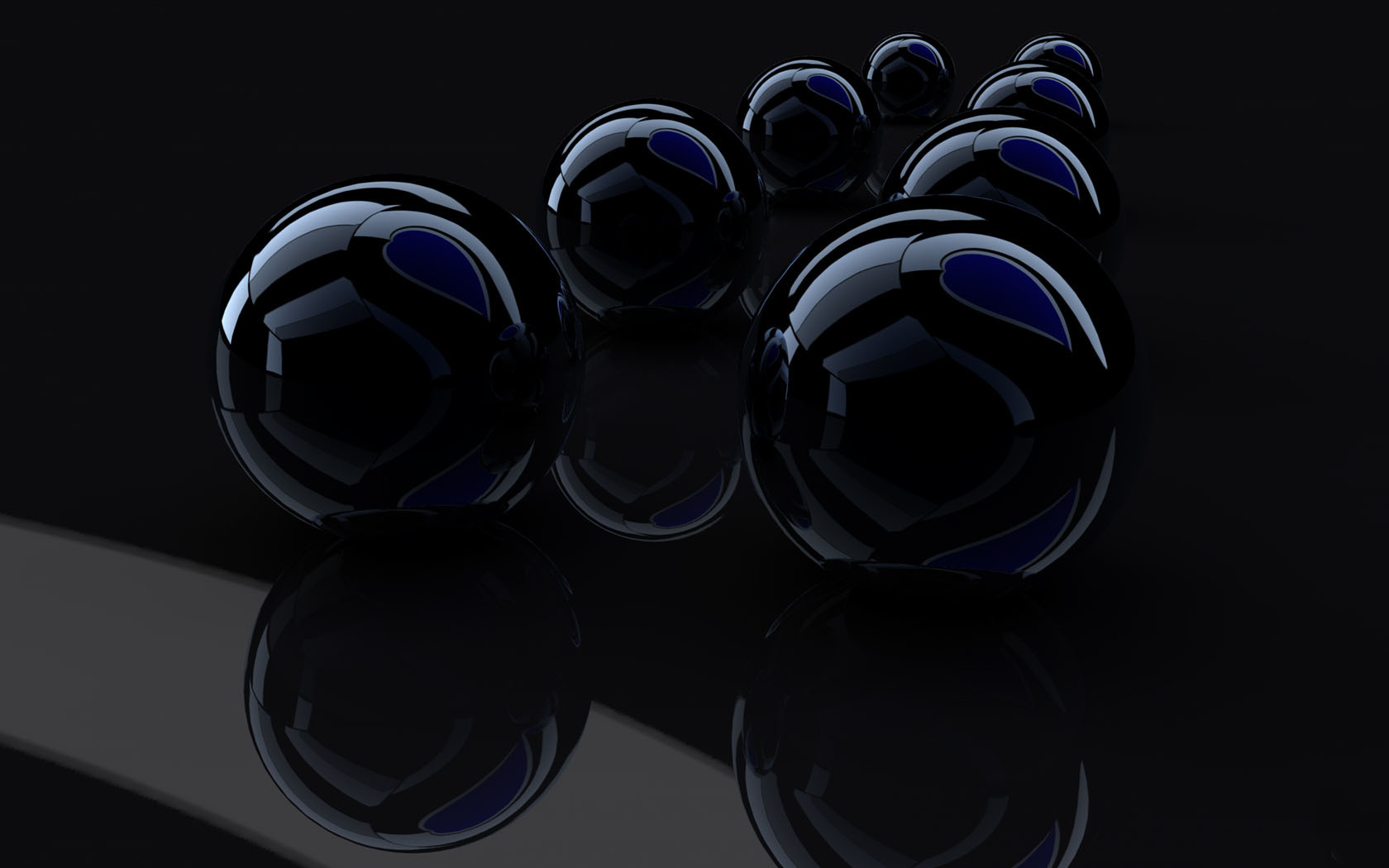 Черные стеклянные шарики