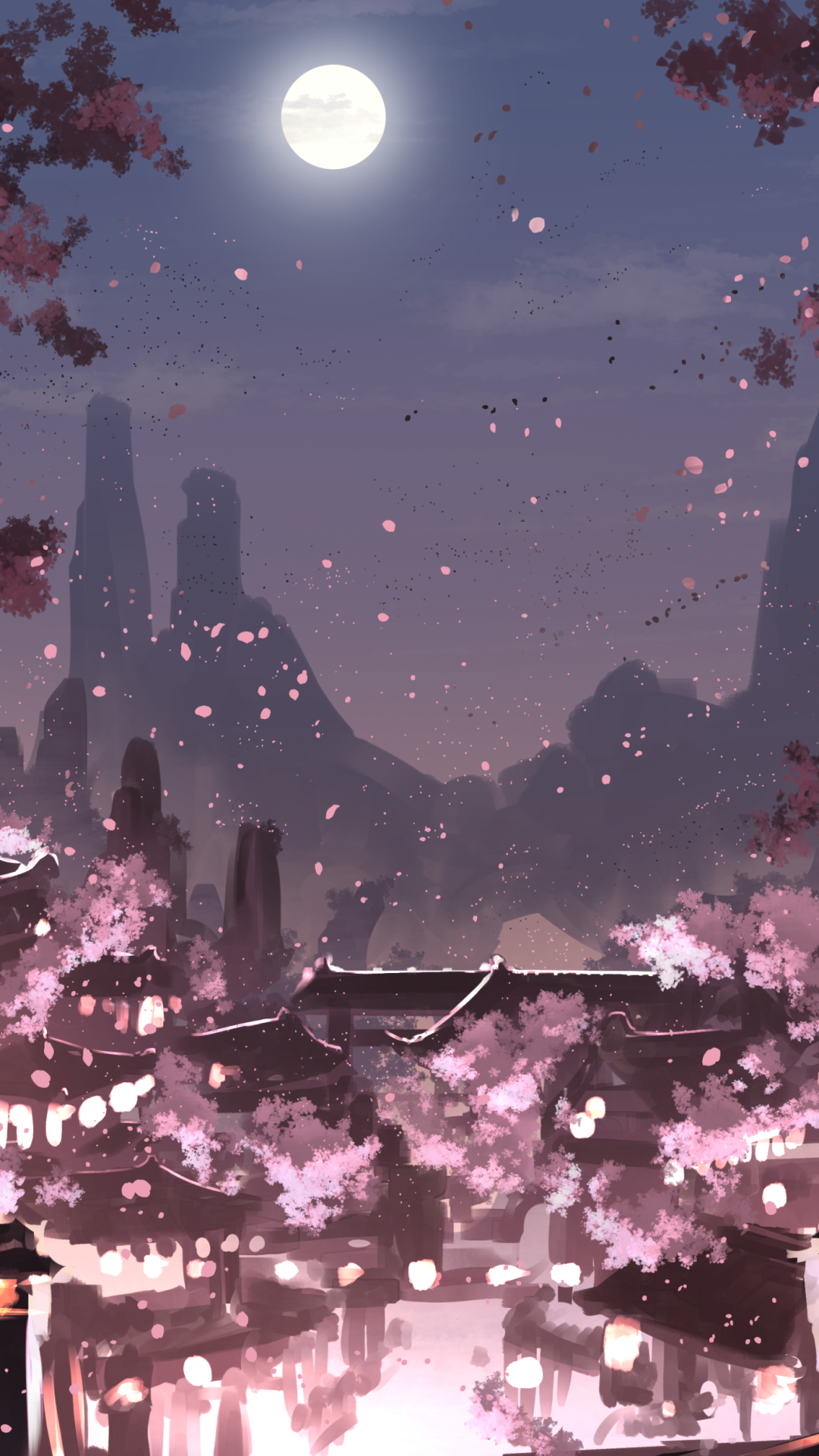 Cherry Blossom Night HD wallpaper  Pxfuel