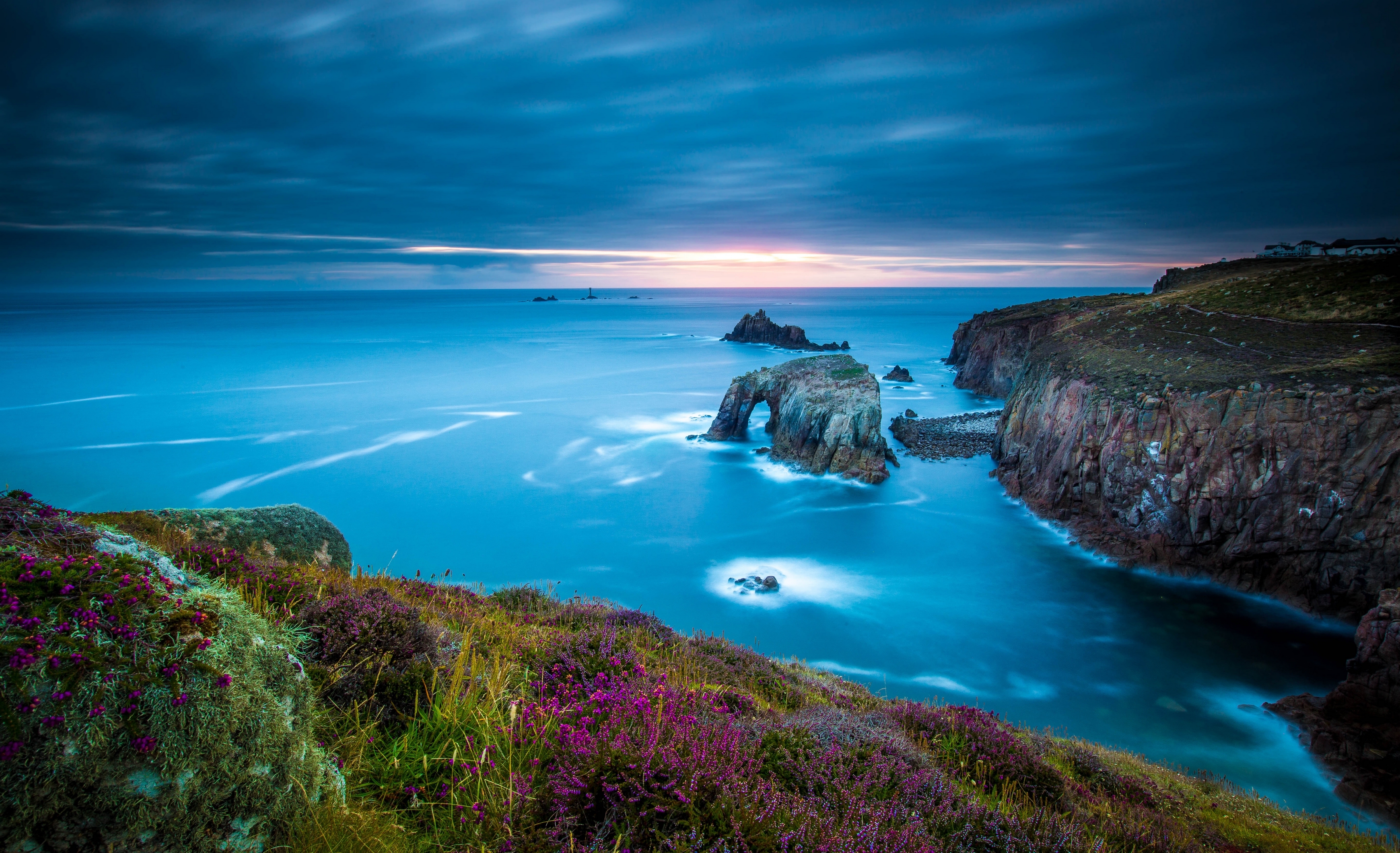 Laden Sie das Cornwall, Natur, Cape Lands End, England, Keltische See-Bild kostenlos auf Ihren PC-Desktop herunter