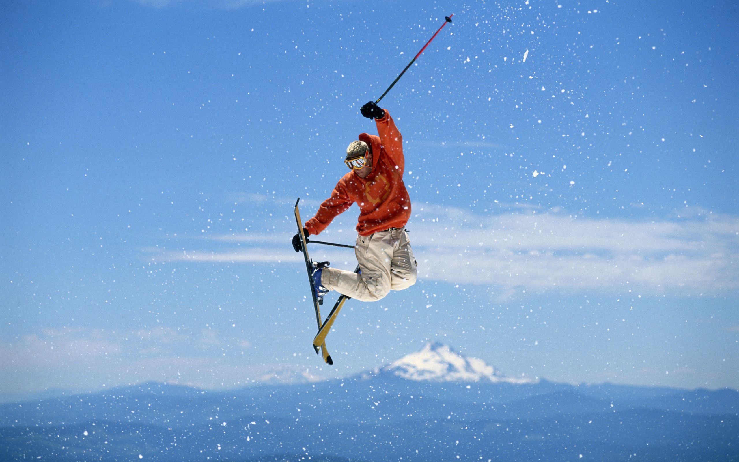 jump, sports, snow, bounce, snowboard Full HD
