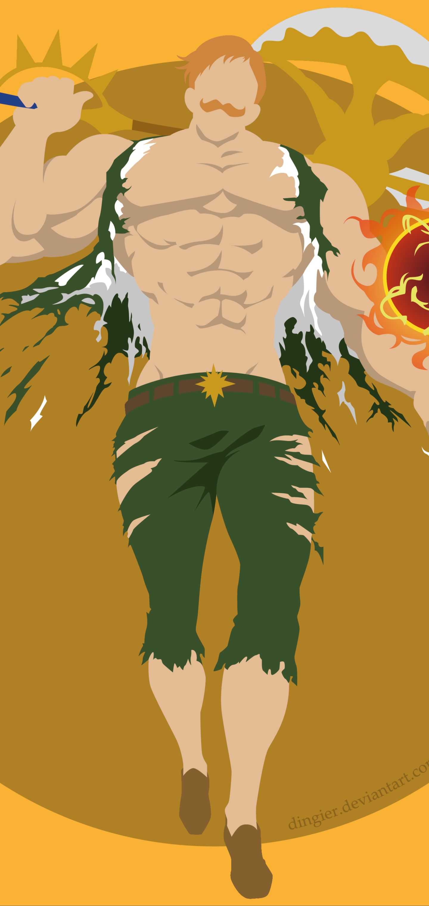 Download mobile wallpaper Anime, Weapon, Axe, Minimalist, The Seven Deadly Sins, Escanor (The Seven Deadly Sins) for free.