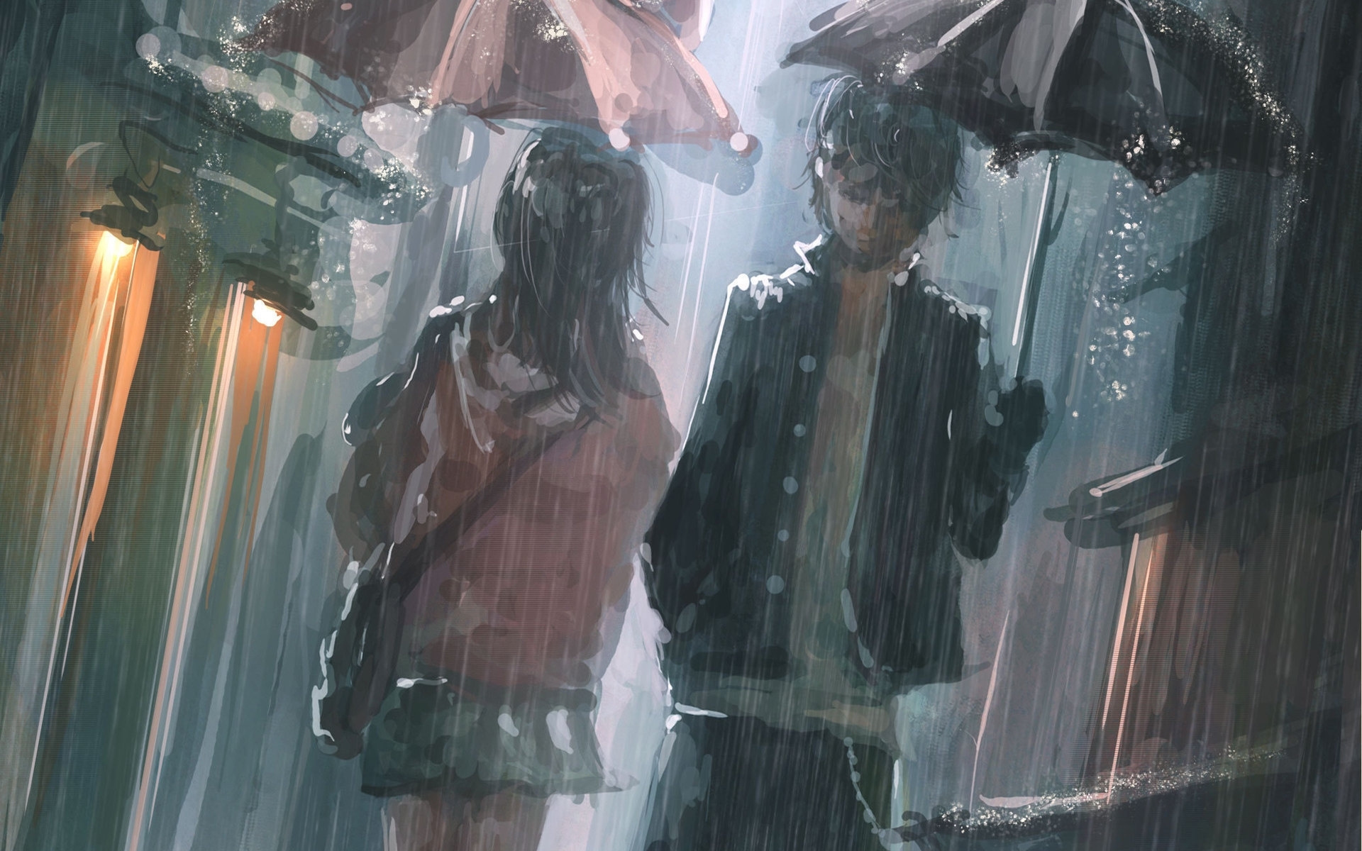 pictures, people, rain Free Background