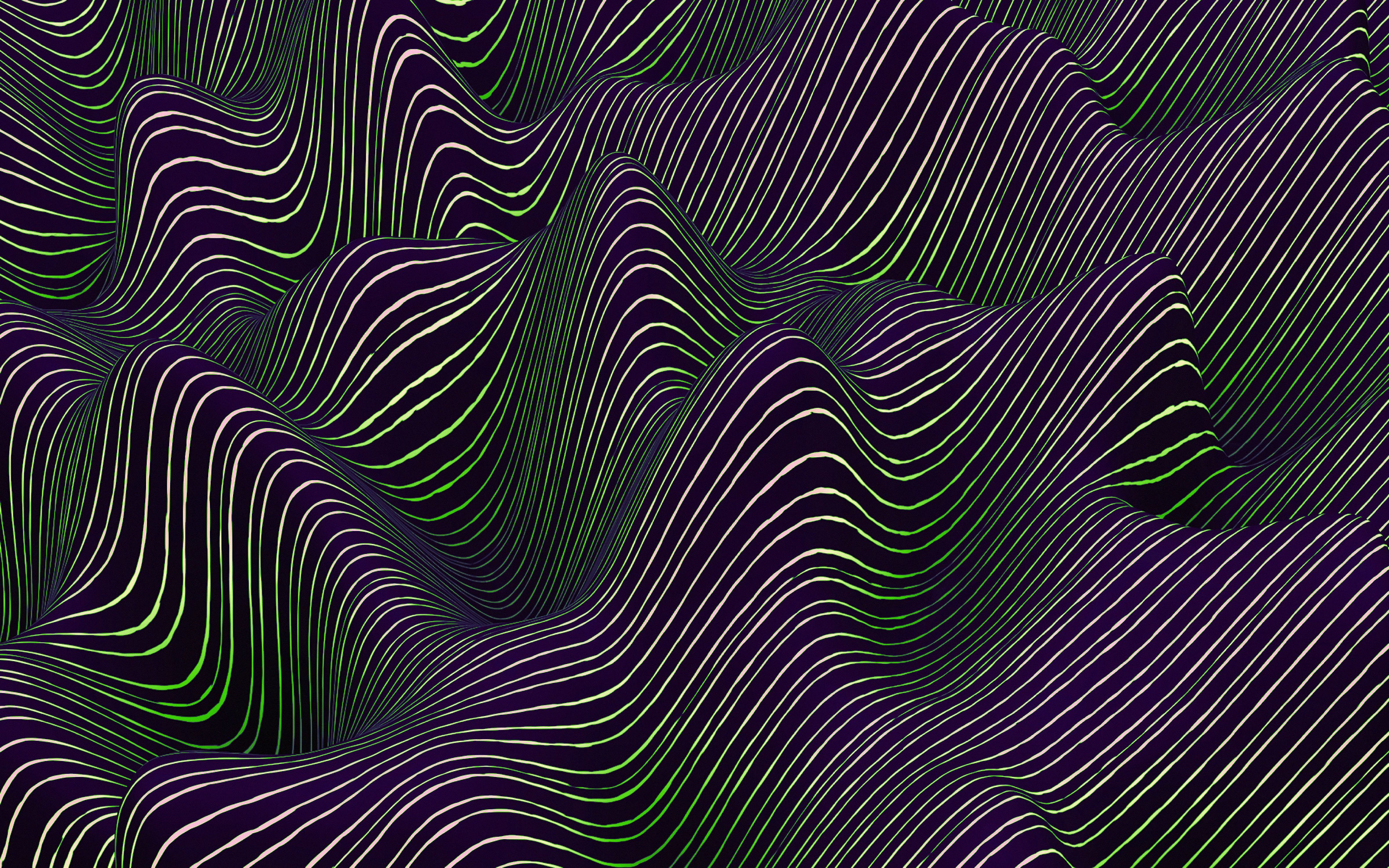 Download mobile wallpaper Illusion, Relief, Wavy, Streaks, Stripes, Form, 3D for free.