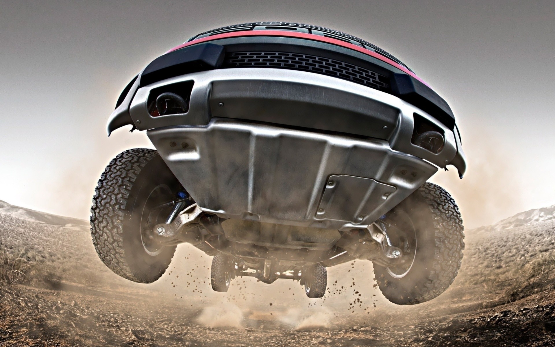 HD wallpaper vehicles, ford raptor, ford, jump, stop action