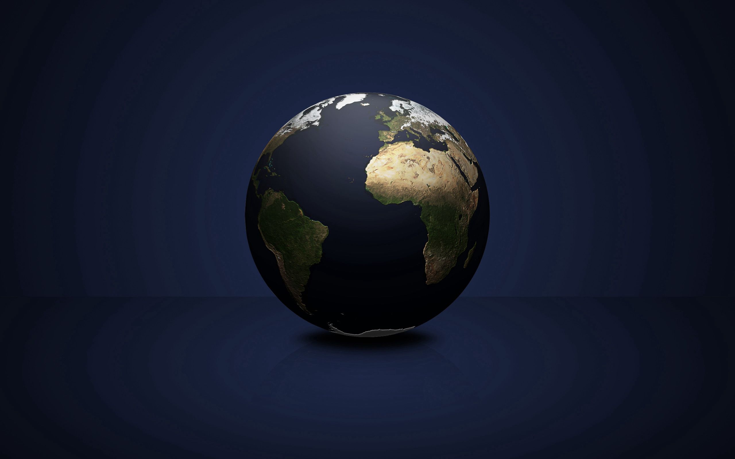 ball, 3d, continents, planet, dark background