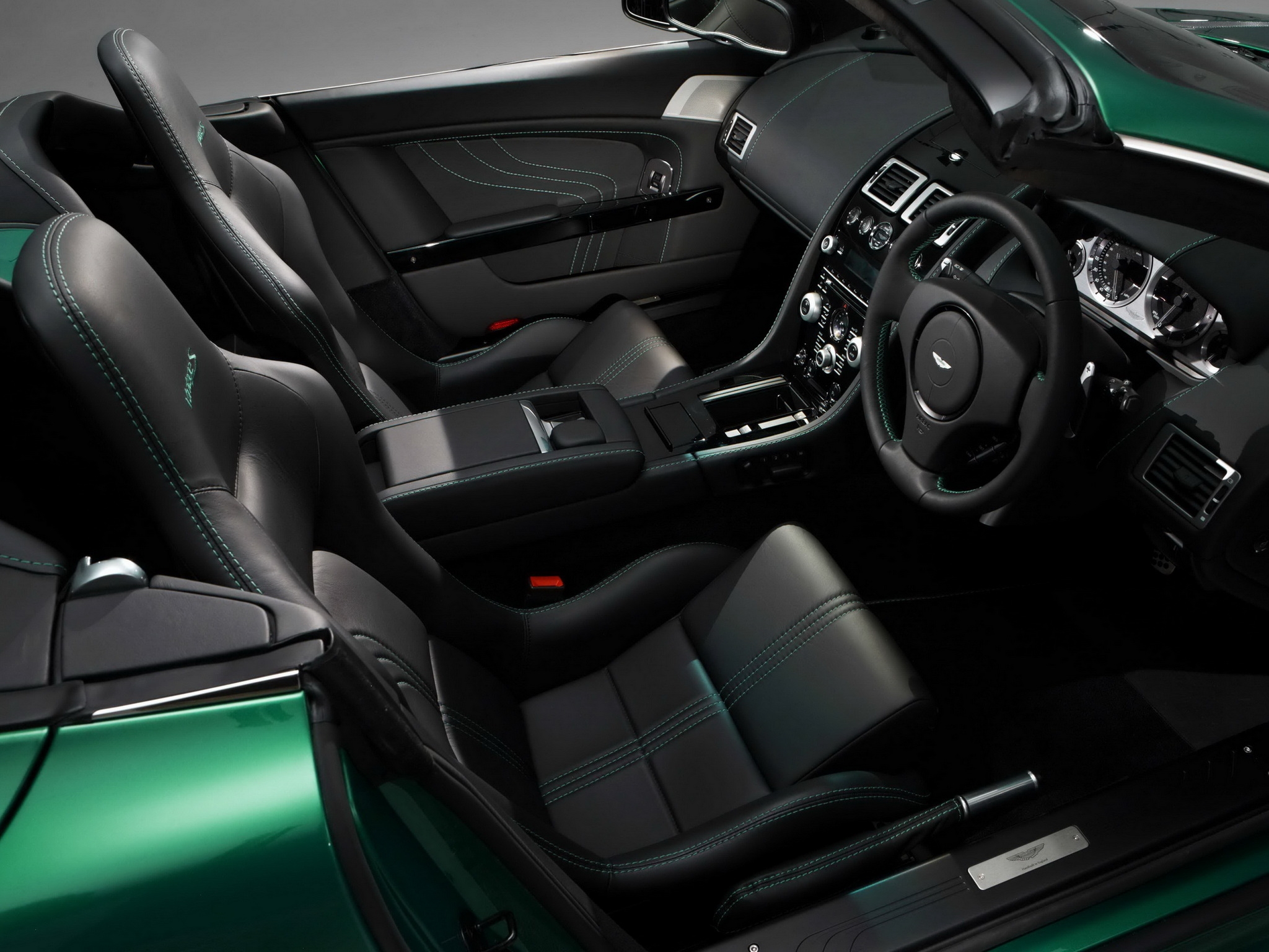 steering wheel, black, interior, aston martin, cars, rudder, salon, speedometer, 2011, v8, vantage 4K Ultra