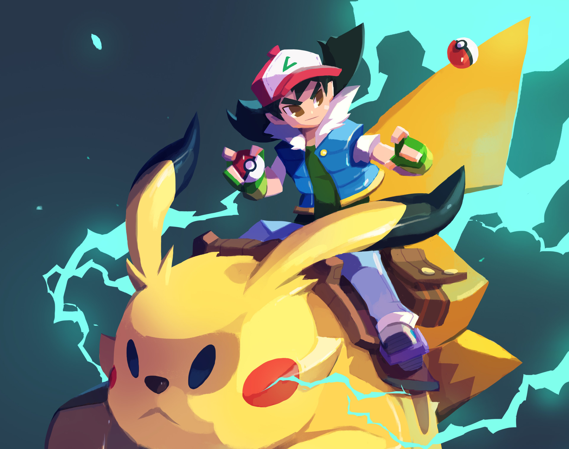 Ash All Pokemon, Ash and Pikachu Alola, HD phone wallpaper