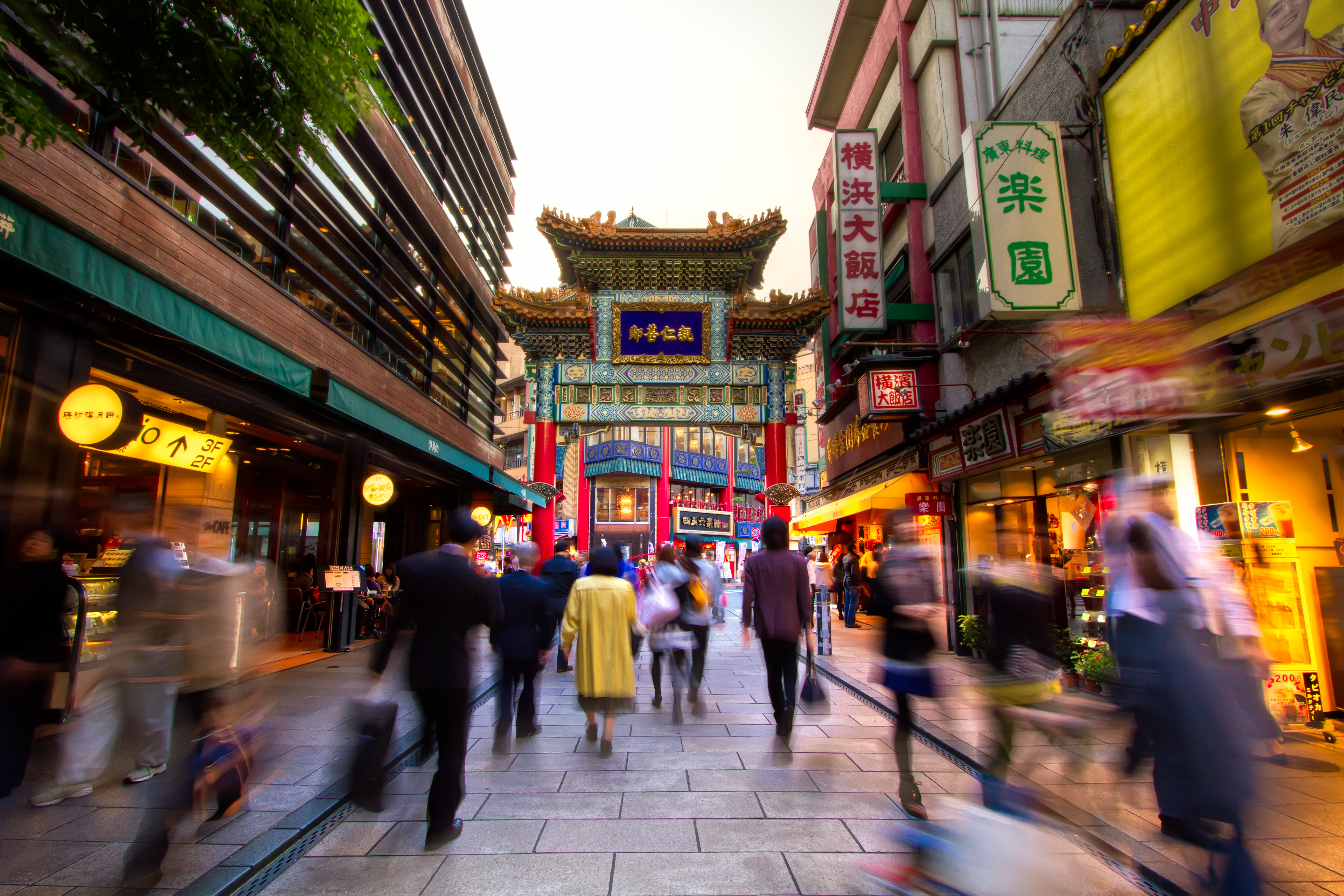 vertical wallpaper blur, japan, photography, time lapse, chinatown, kanagawa prefecture, people, street, yokohama