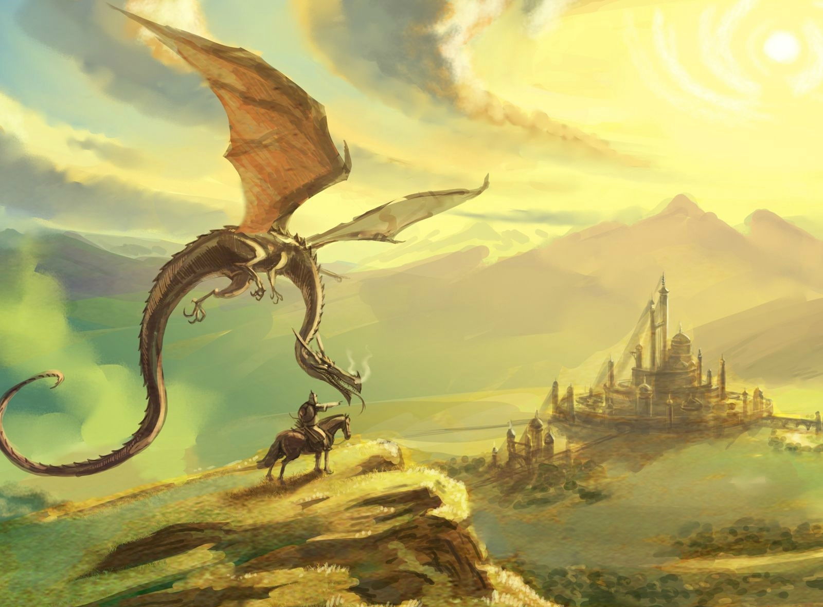 Пейзаж с драконом