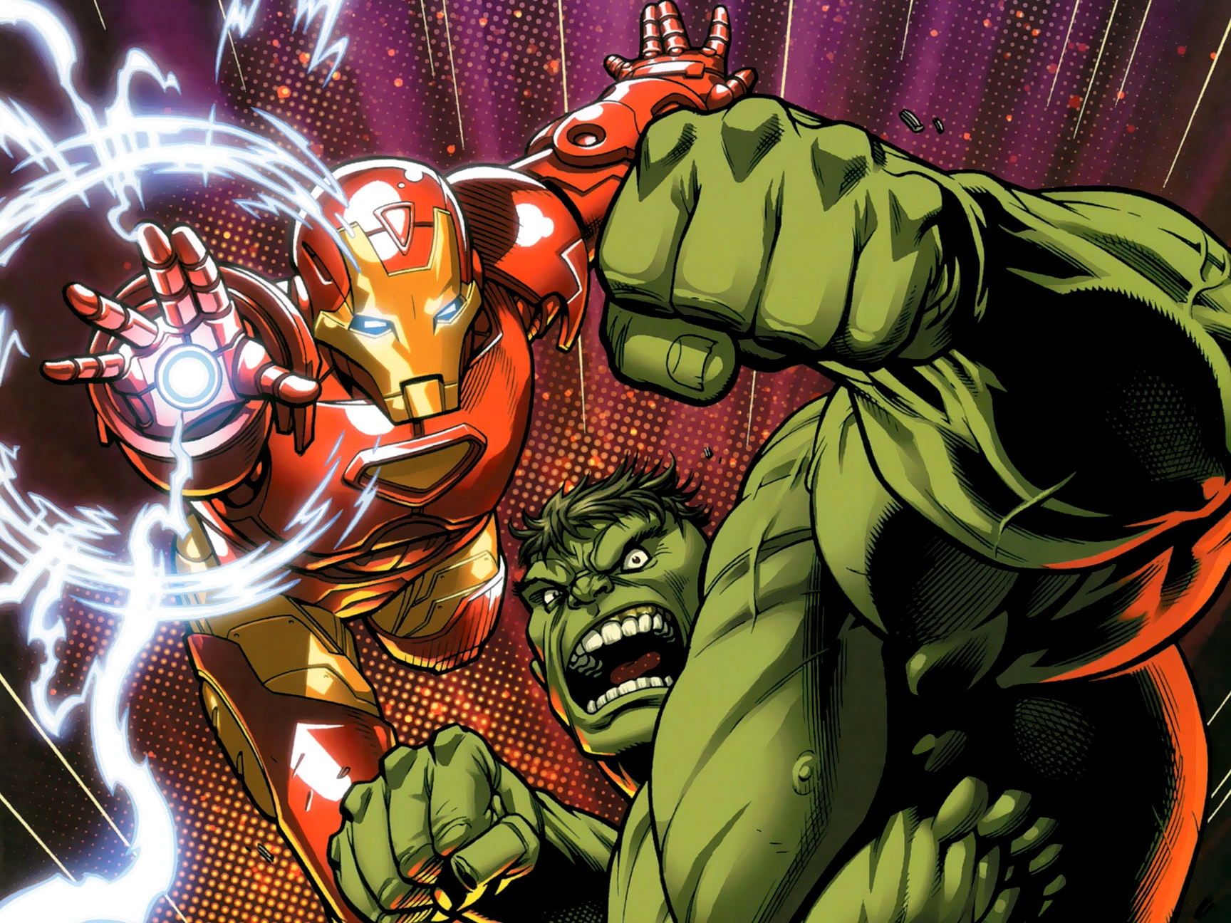 Free download wallpaper Hulk, Iron Man, Comics, The Avengers on your PC desktop