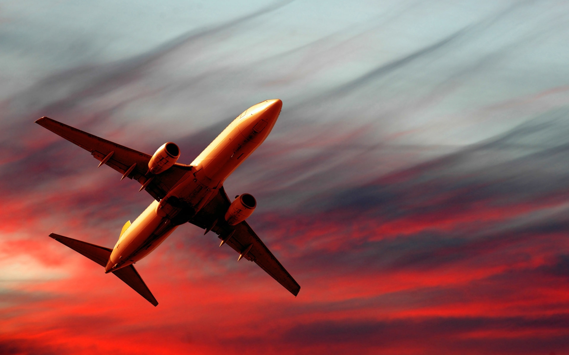 Download mobile wallpaper Transport, Sunset, Airplanes for free.