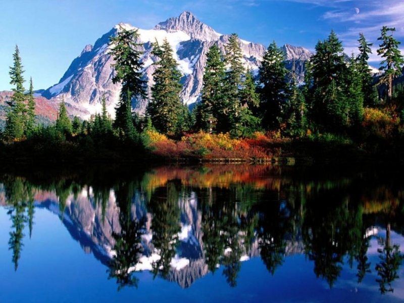 無料モバイル壁紙山脈, 湖, 風景をダウンロードします。