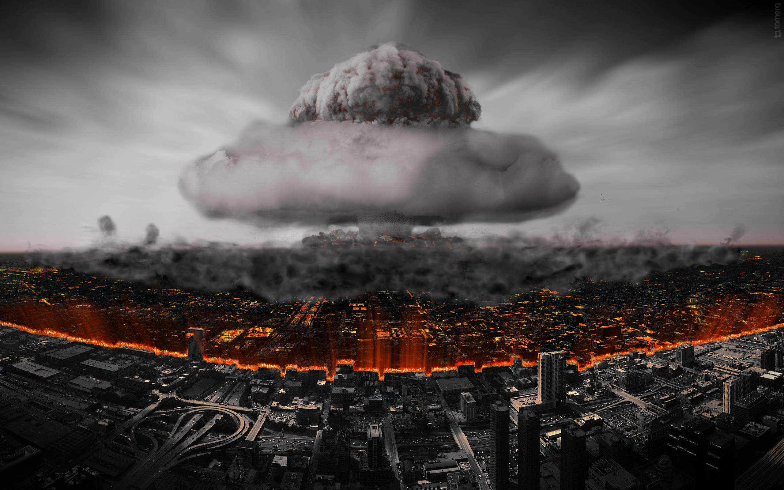 nuclear bomb, bomb, apocalyptic, sci fi, explosion Aesthetic wallpaper