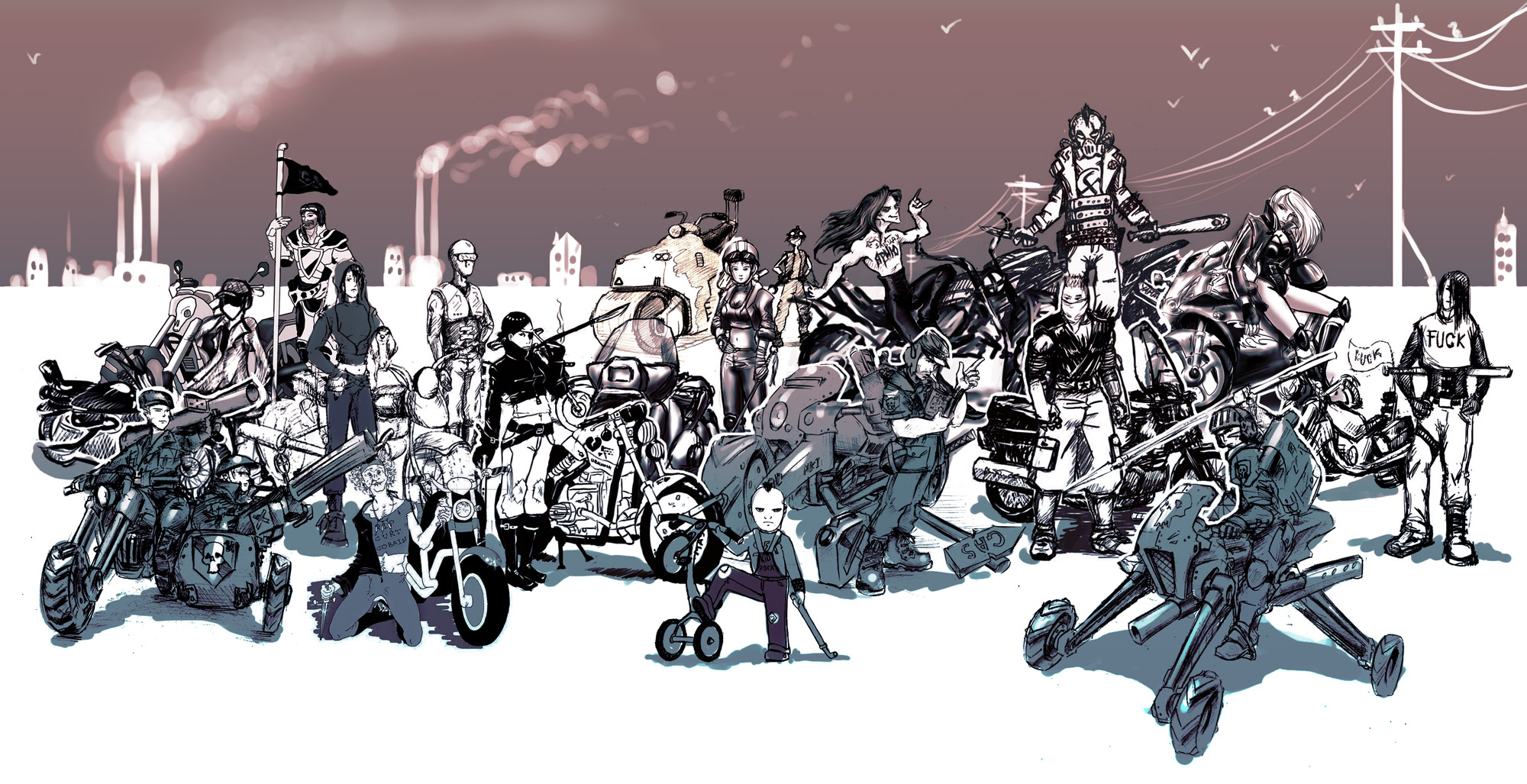 552528 免費下載壁紙 科幻, 未来主义, 骑自行车的人, 黑暗, 摩托车, 迷幻, 托尼·托尼·乔巴, 都市艺术 屏保和圖片
