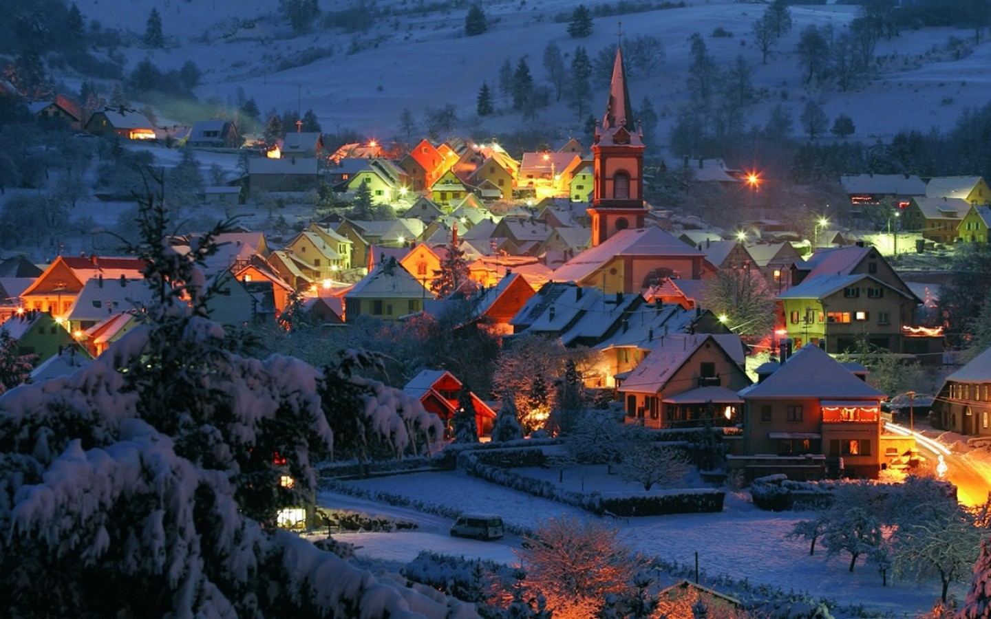 Провинция Эльзас Франция Рождество