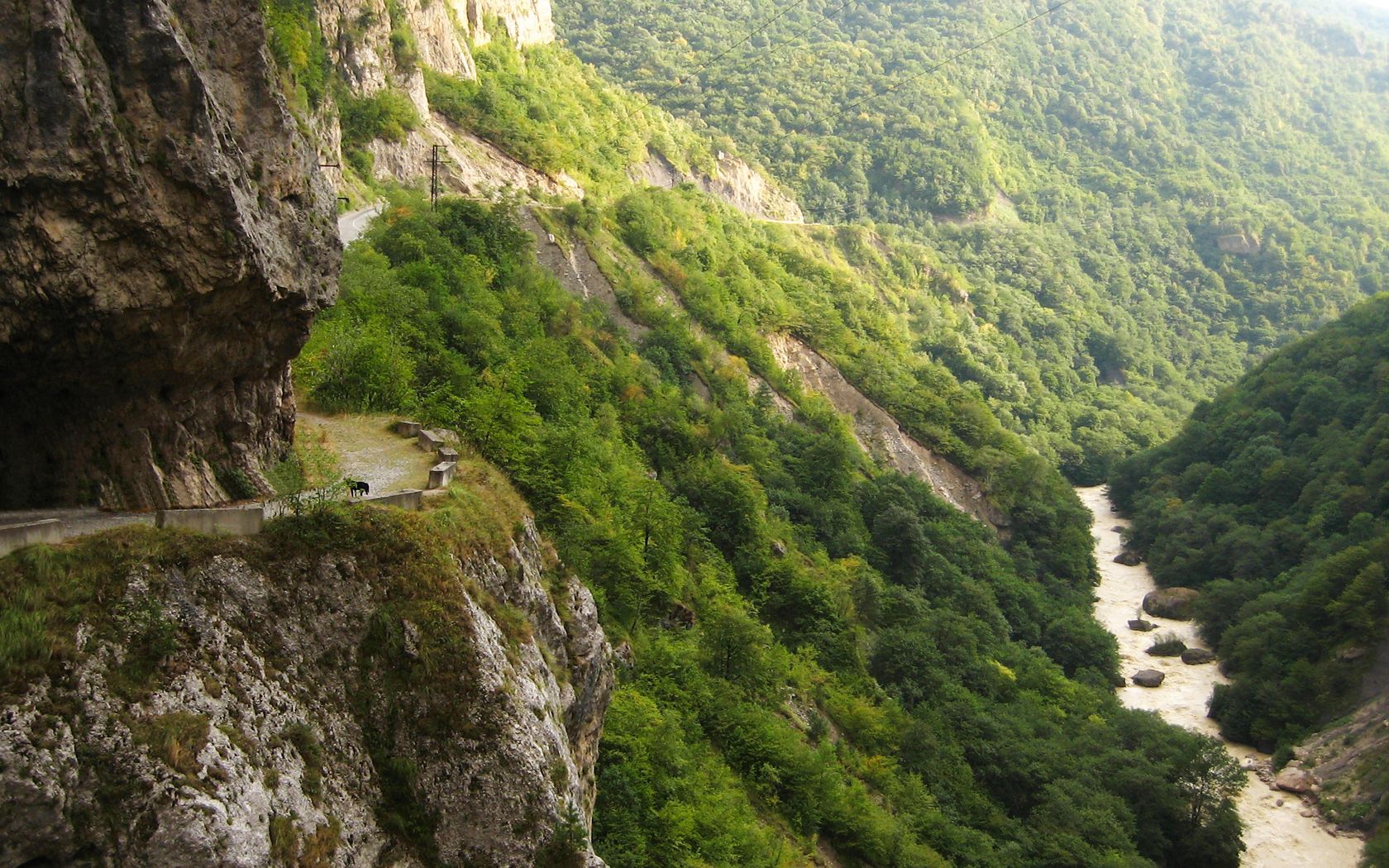 circassian, forest, nature, rivers, mountains, russia, gorge, cherkes
