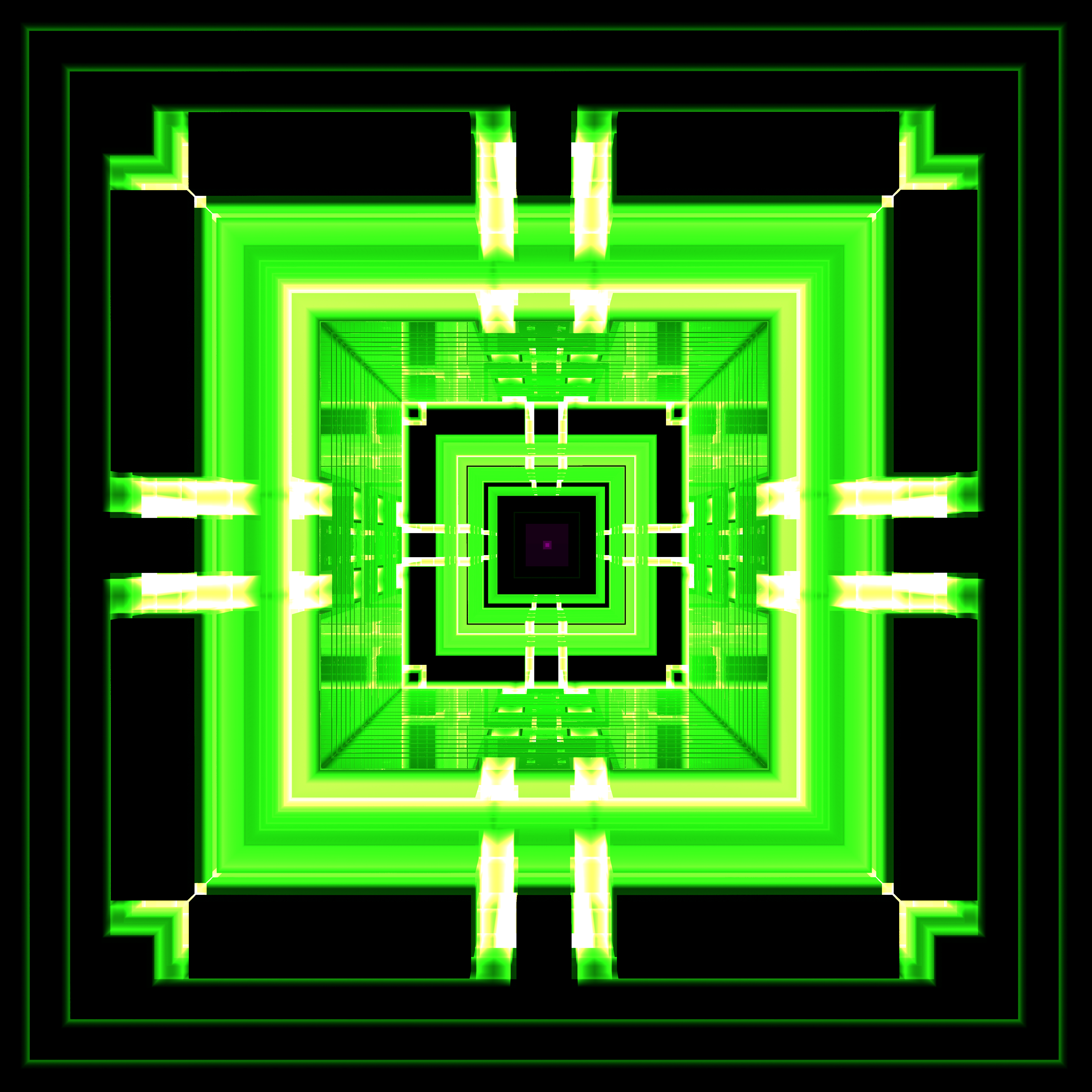96552 скачать обои абстракция, узор, линии, фрактал, зеленый, геометрический, квадраты - заставки и картинки бесплатно