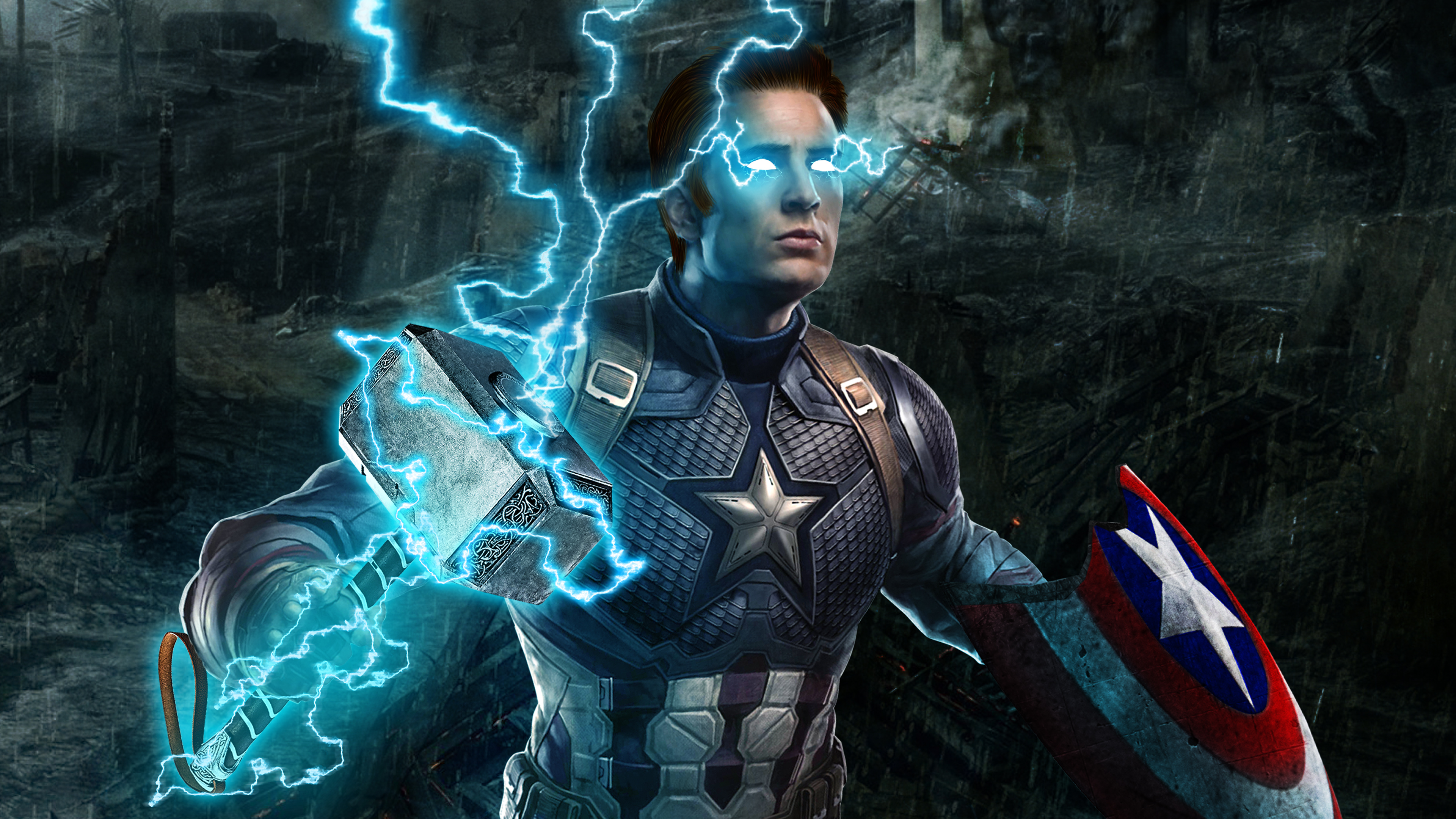 Download mobile wallpaper Captain America, Movie, Mjölnir, The Avengers, Avengers Endgame for free.