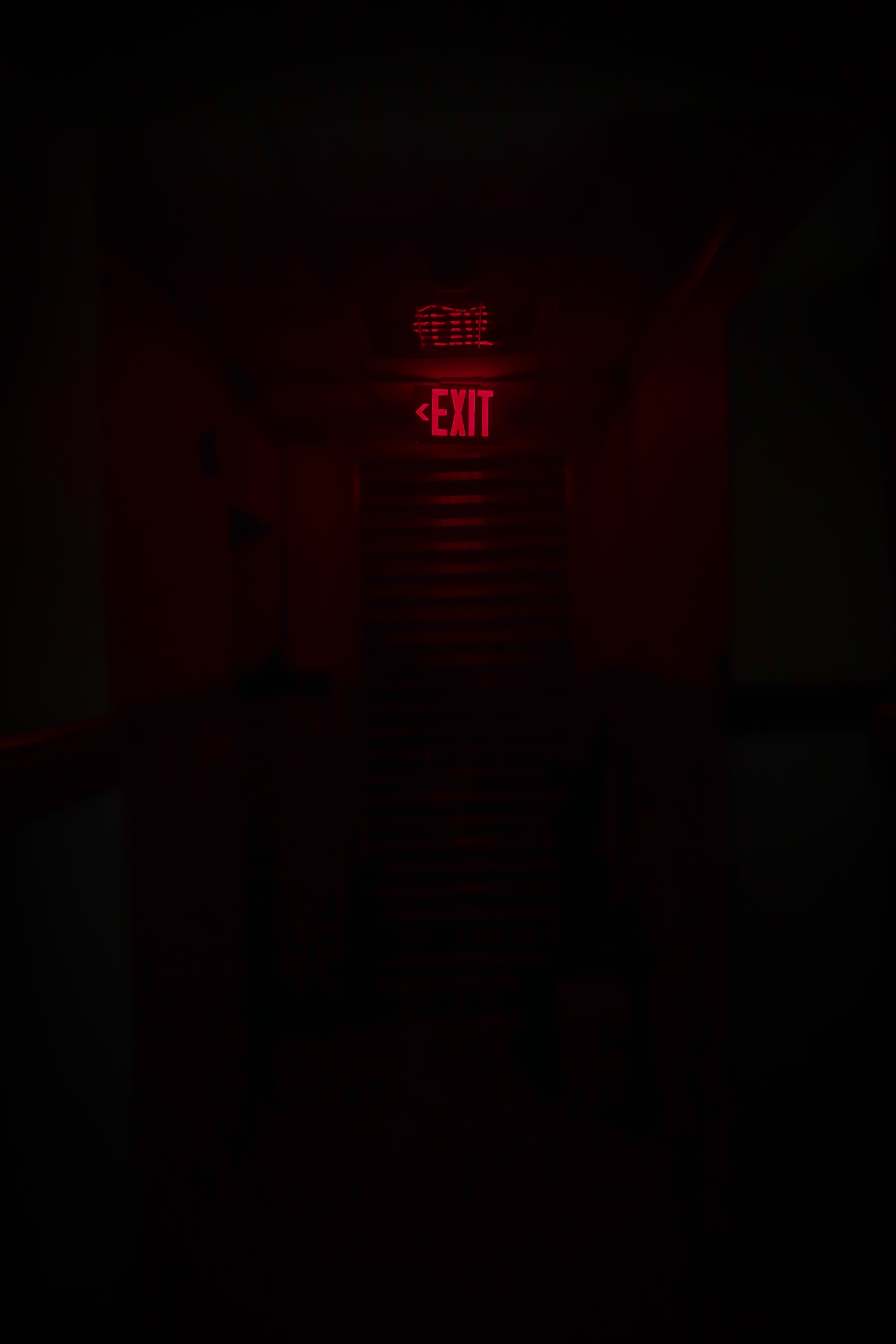 neon, words, exit, red, output, inscription Phone Background