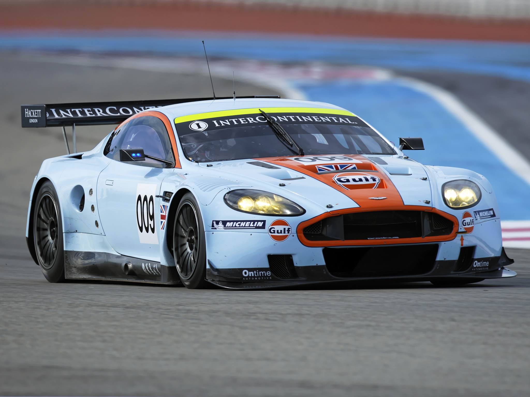 cars, sports, auto, aston martin, white, front view, style, 2008, track, racing car, route, dbr9