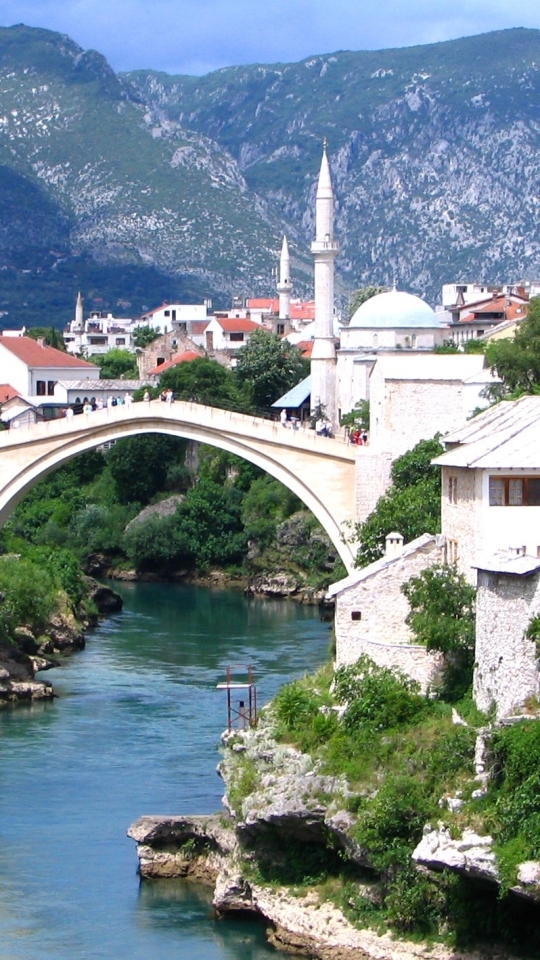 man made, mostar, bridge, bosnia, mosque, towns Full HD