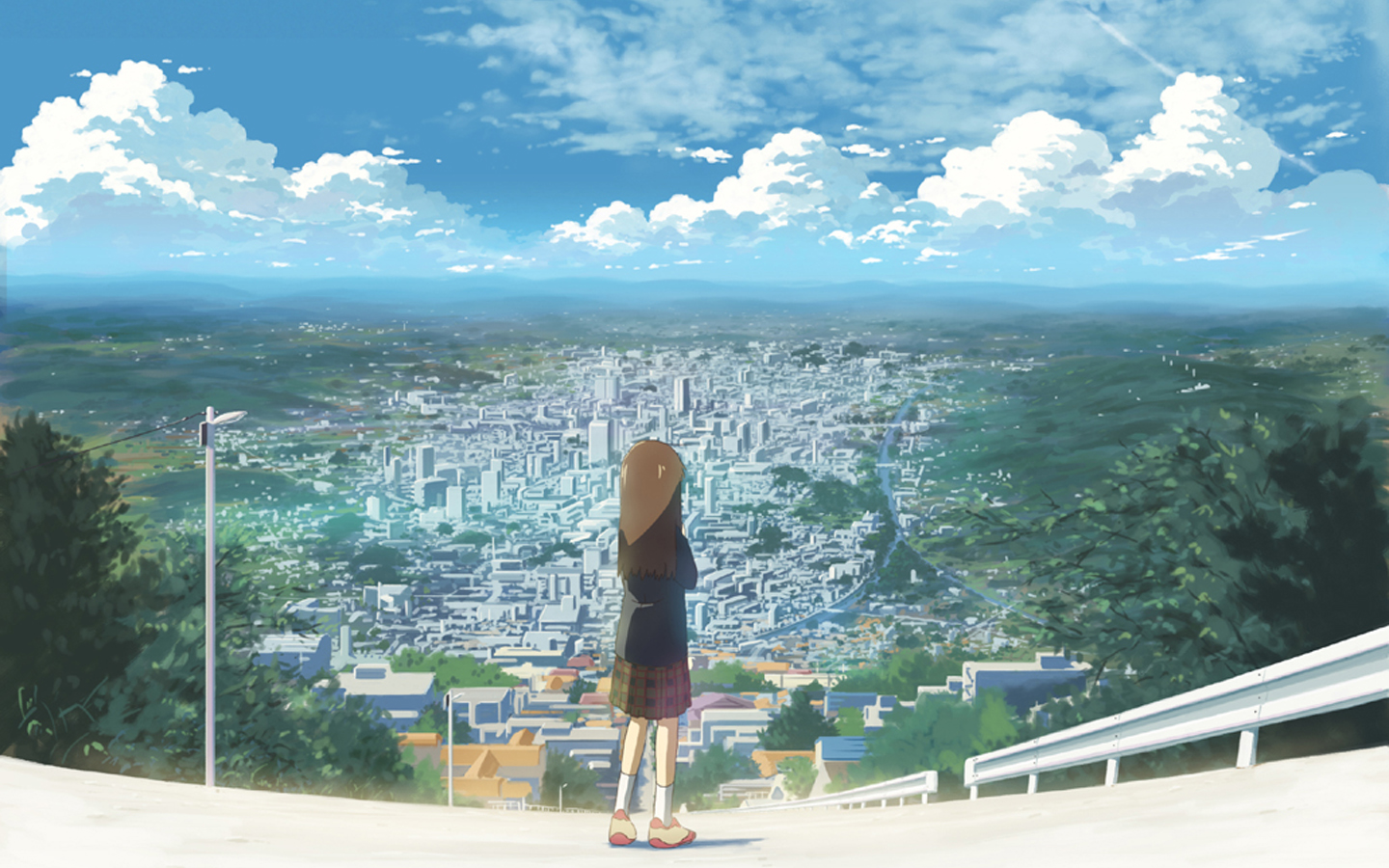 1520819 Hintergrundbild herunterladen animes, meguriau sekai, stadt - Bildschirmschoner und Bilder kostenlos