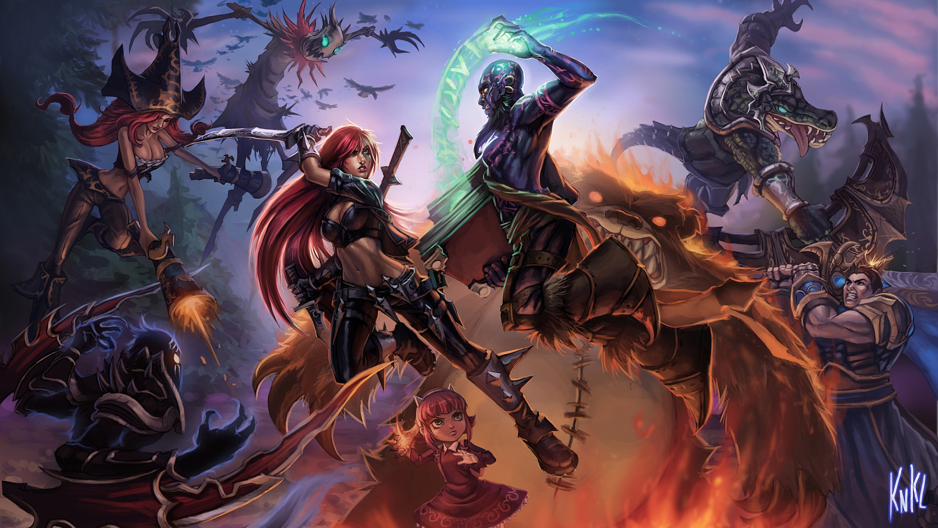 Free HD video game, league of legends, annie (league of legends), fiddlesticks (league of legends), garen (league of legends), katarina (league of legends), miss fortune (league of legends), nocturne (league of legends), renekton (league of legends), ryze (league of legends), tibbers (league of legends)