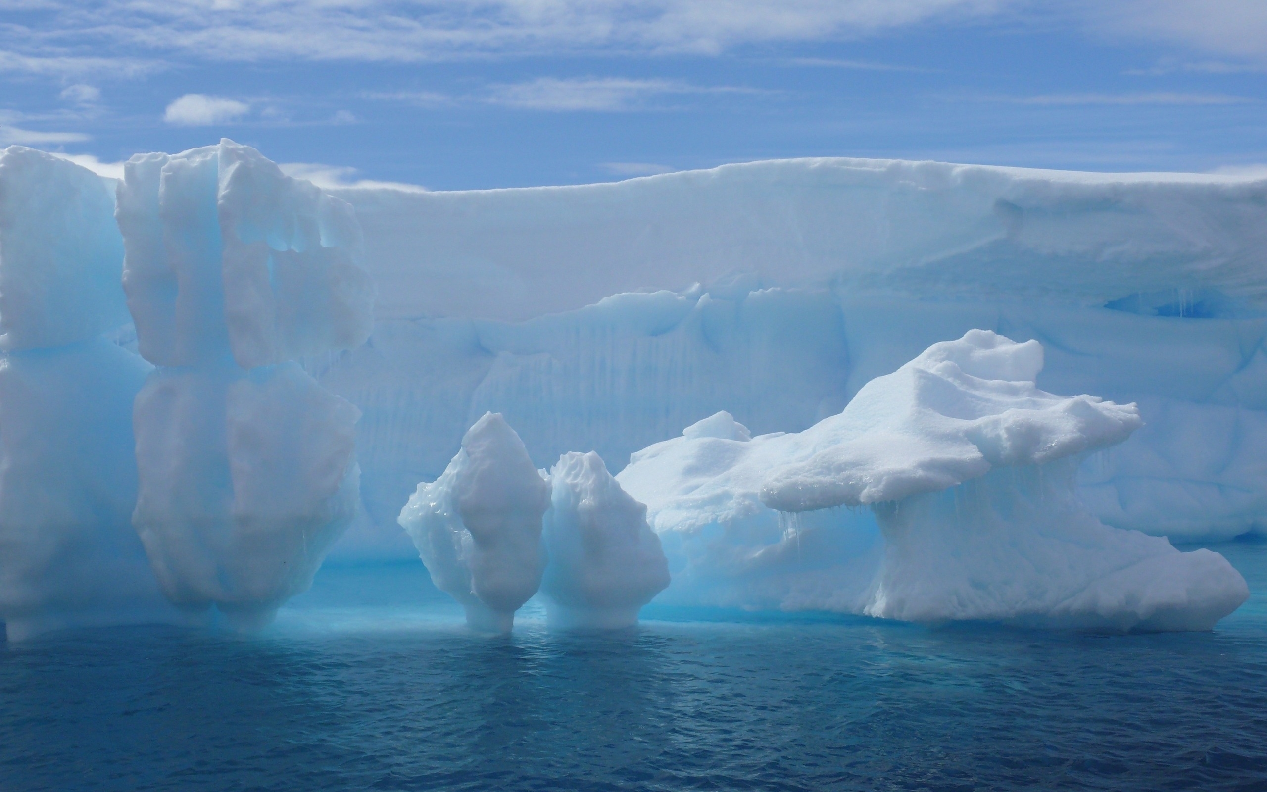 landscape, icebergs, blue 1080p