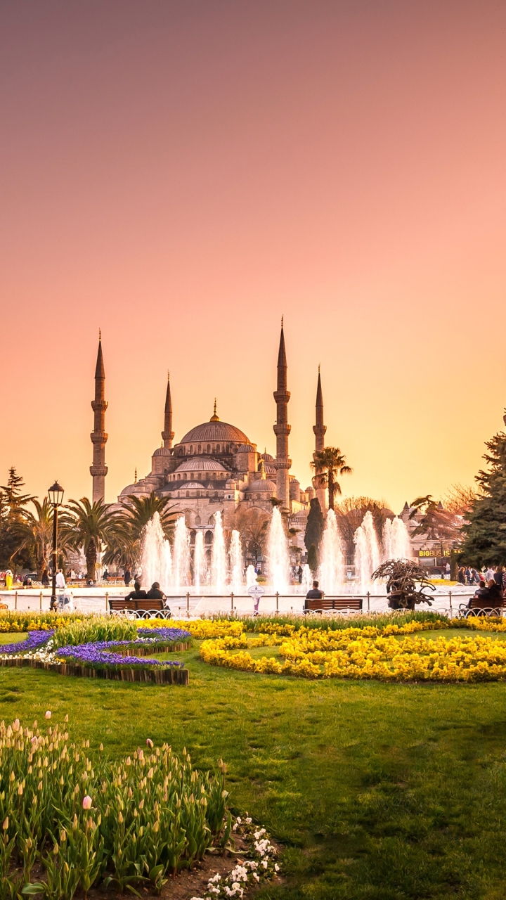 1135302 Hintergrundbild herunterladen religiös, süleymaniye moschee, brunnen, park, istanbul, blaue moschee, truthahn, türkei, moscheen - Bildschirmschoner und Bilder kostenlos