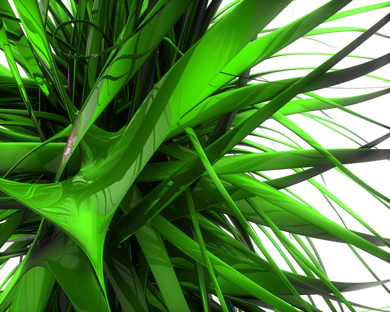 3d, abstract, green, cgi mobile wallpaper