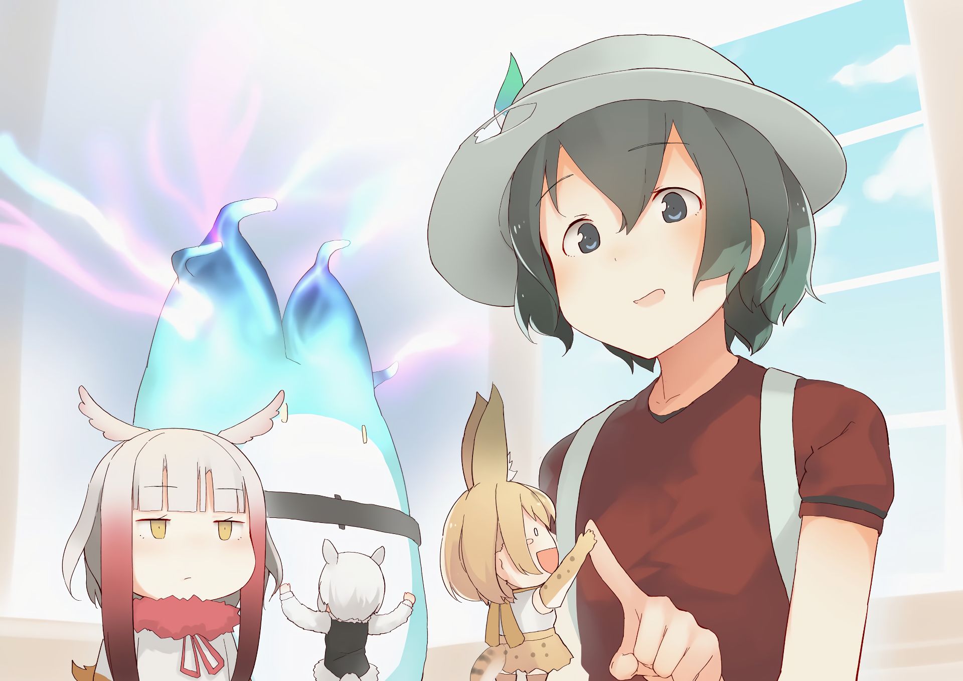 Кемоно су. Kemono friends Kaban. Kemono friends Wallpaper engine. Cerulean Kaban Kemono friends. Kemono friend Wallpaper 1920 768.