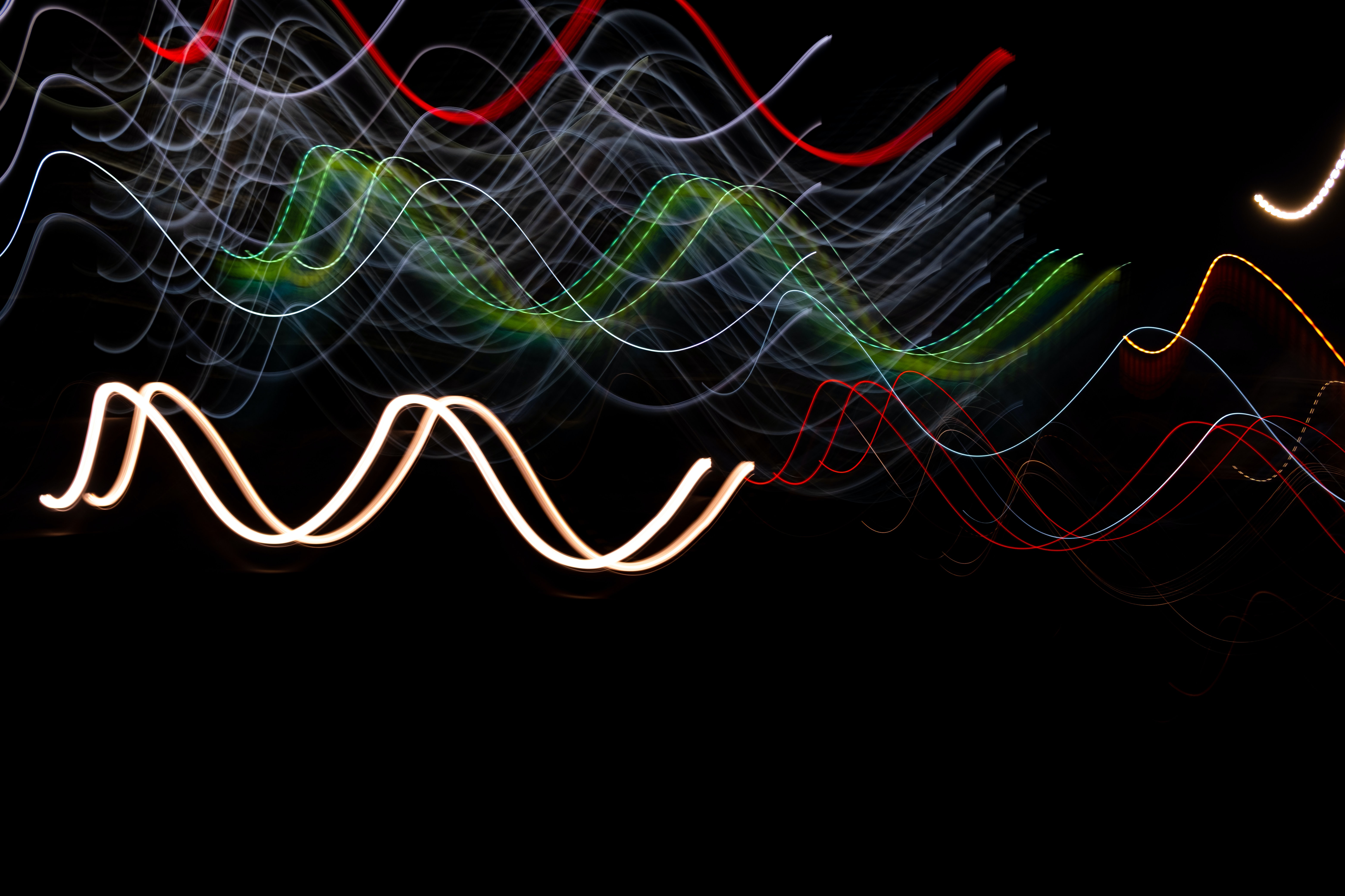 abstract, waves, shine, light, lines, blur, smooth, long exposure HD for desktop 1080p