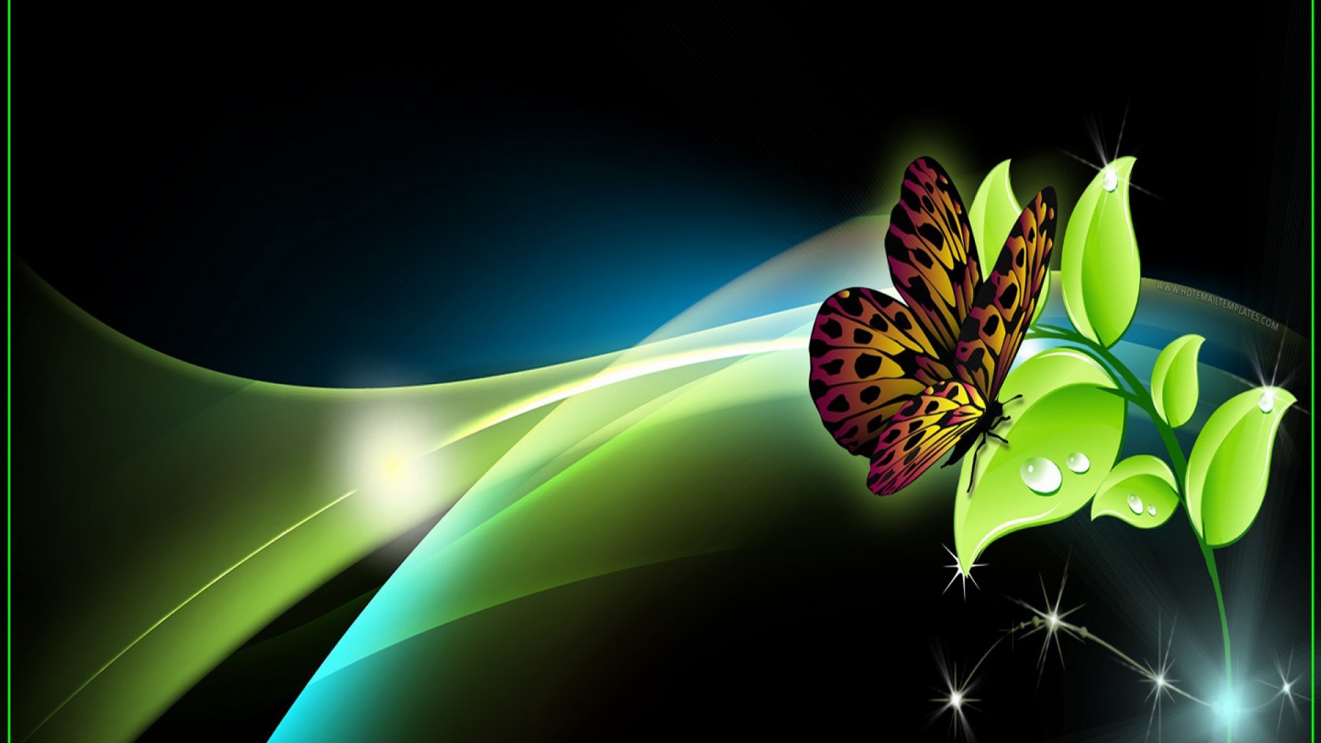 Free download wallpaper Leaf, Butterfly, Artistic on your PC desktop