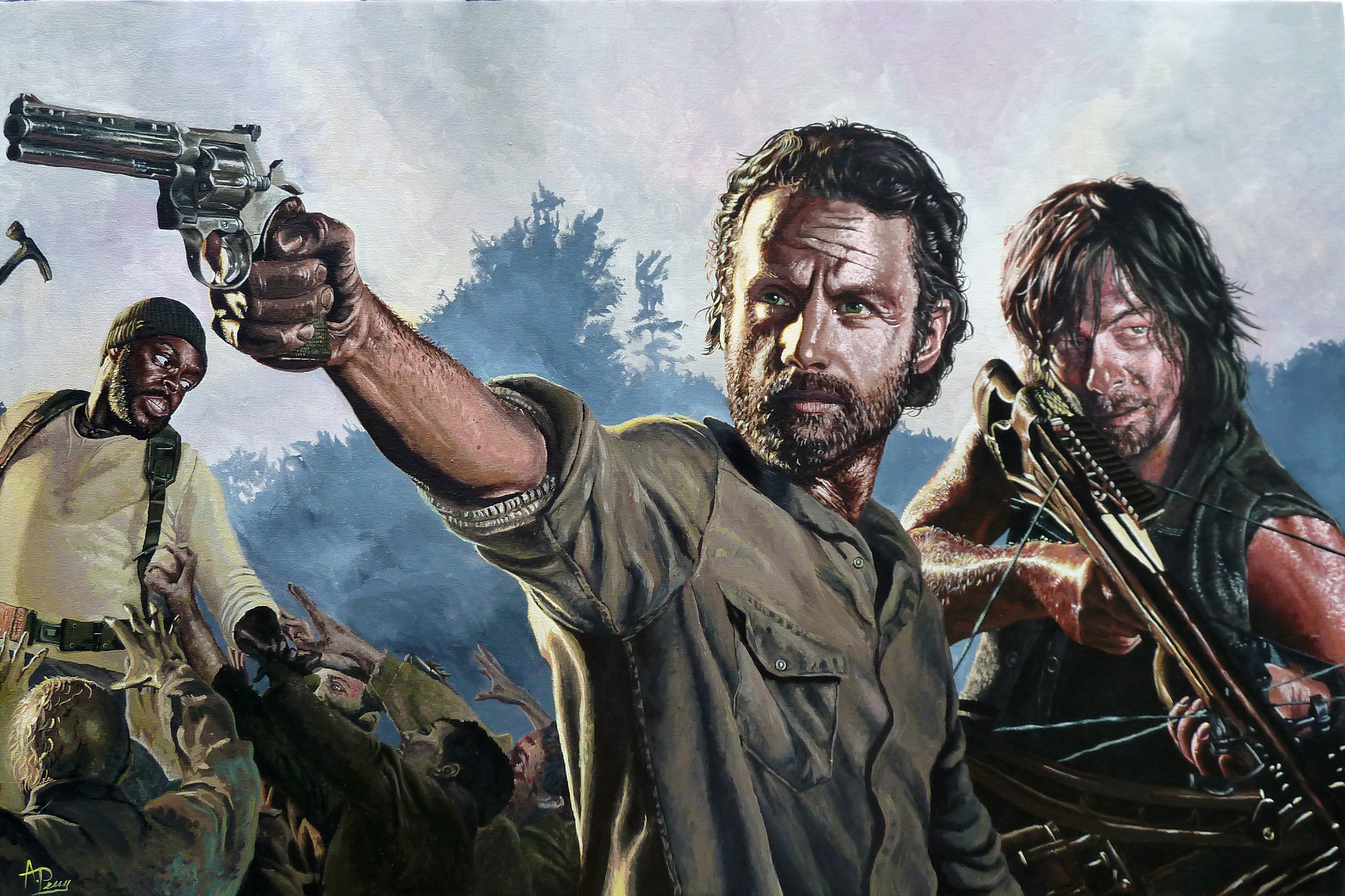 HD wallpaper Daryl Dixon crossbow The Walking Dead Norman Reedus gun  holding  Wallpaper Flare