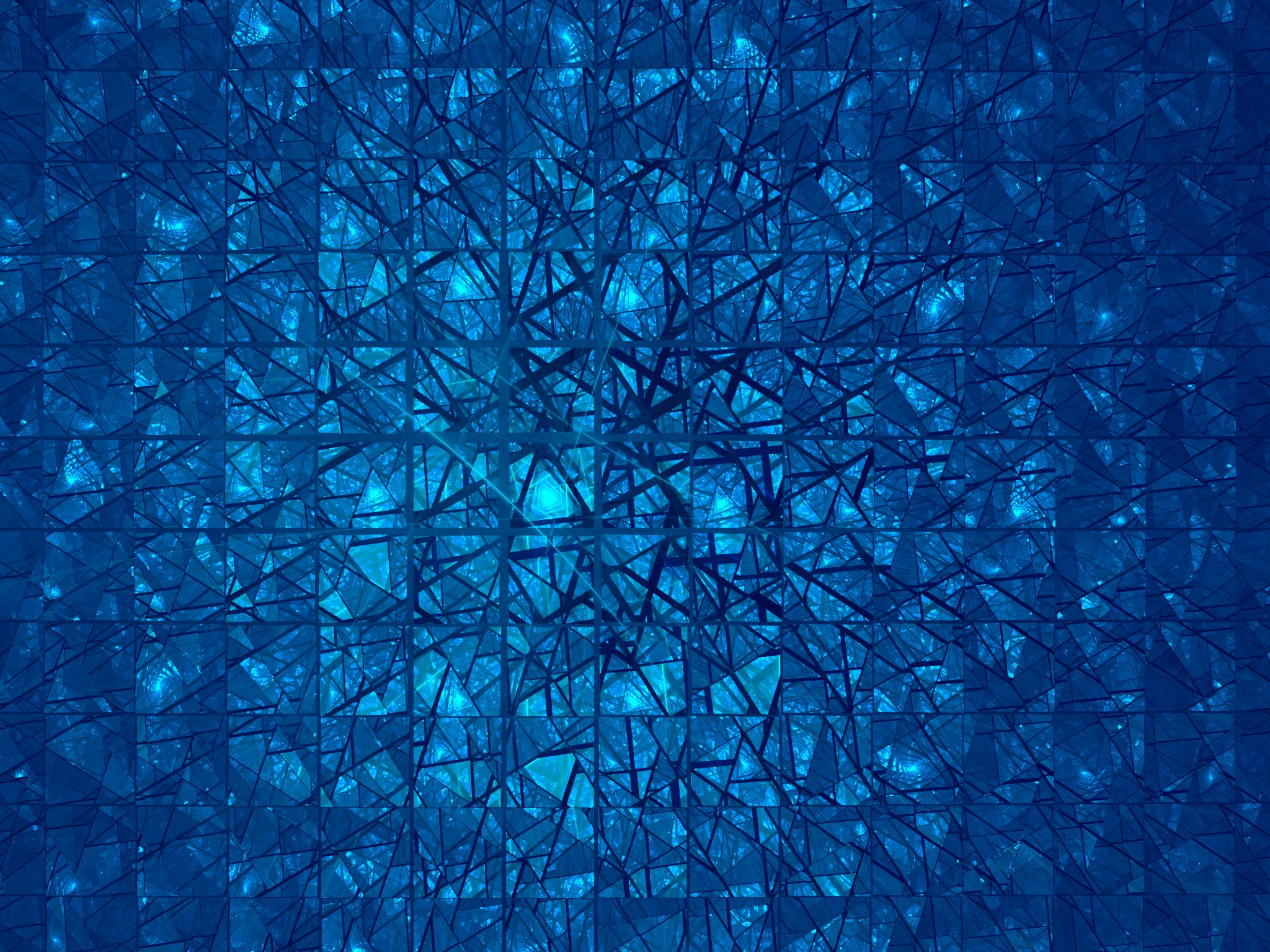 geometry, abstract, fractal, apophysis (software), blue, cracks, glass, triangle