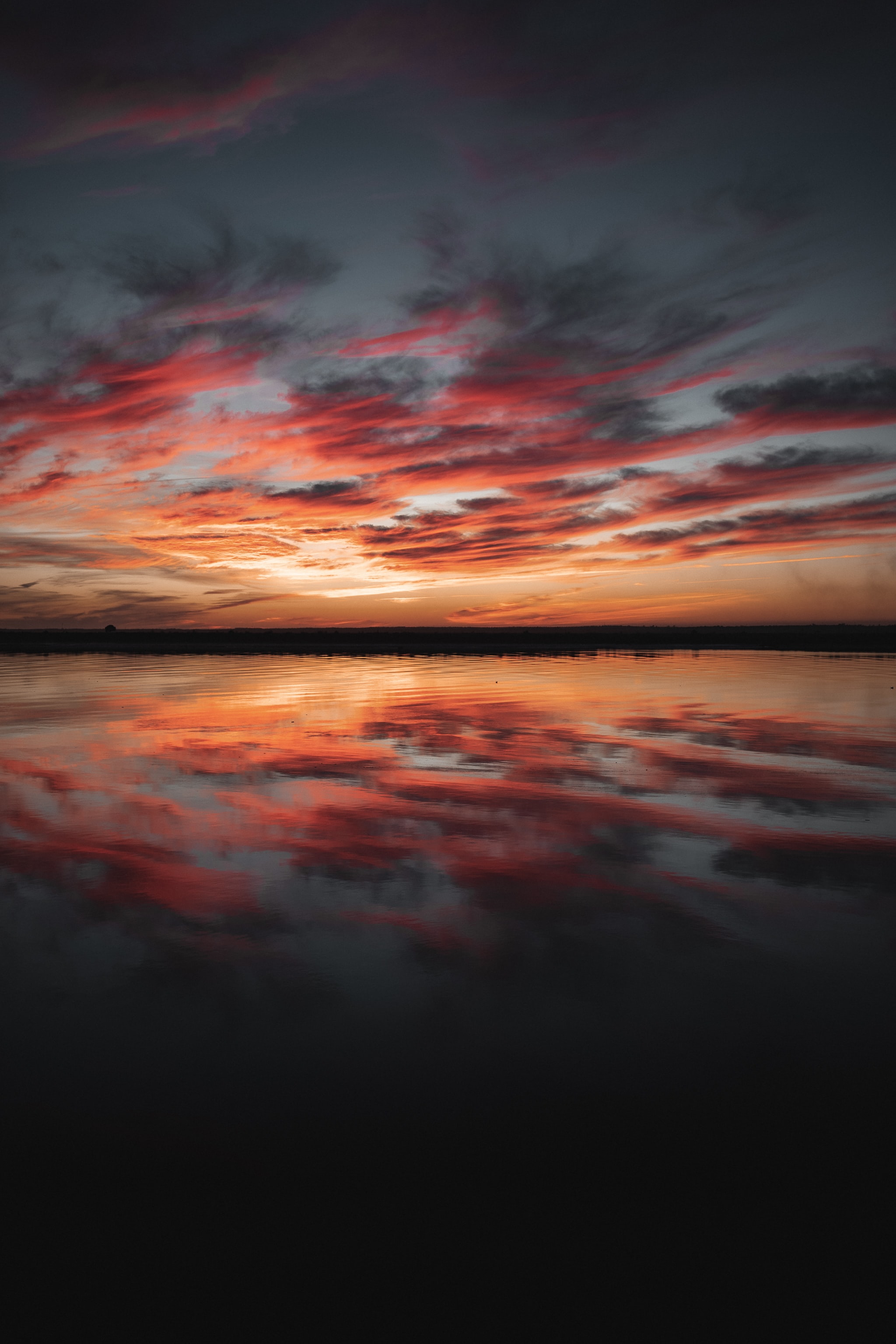water, twilight, nature, clouds, reflection, dusk for android
