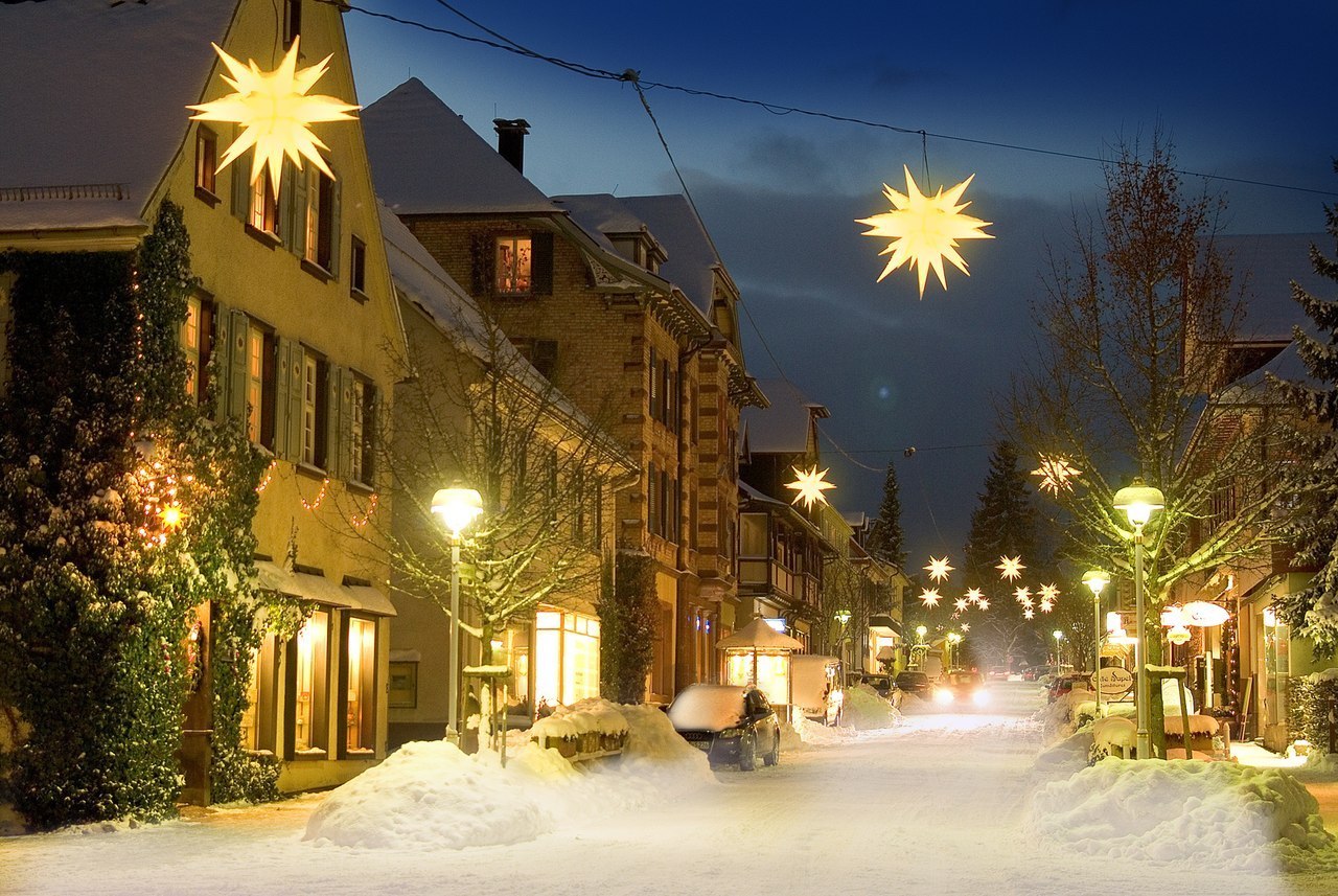 christmas xmas, landscape, holidays, winter, houses, roads, new year, snow