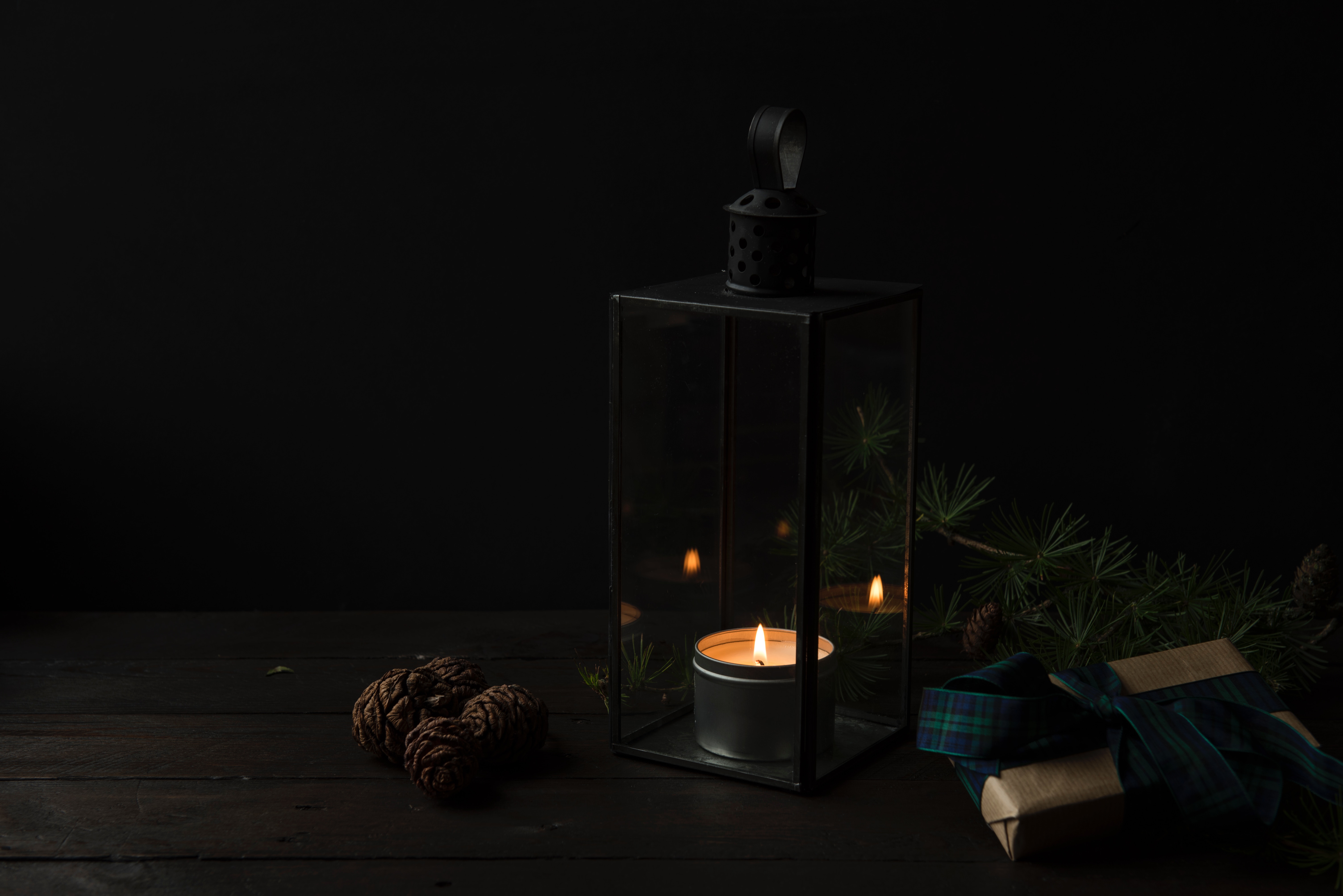 candle, dark, presents, gifts, candlestick