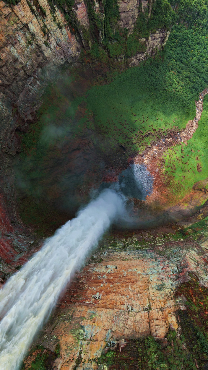1163149 descargar fondo de pantalla tierra/naturaleza, cascada, naturaleza, agua, venezuela, acantilado, cascadas: protectores de pantalla e imágenes gratis