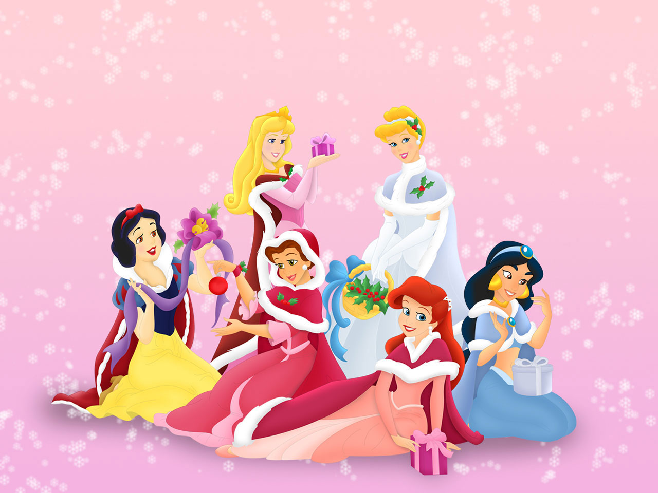 disney, movie, ariel (the little mermaid), aurora (sleeping beauty), belle (beauty and the beast), cinderella, disney princess, princess jasmine, snow white lock screen backgrounds