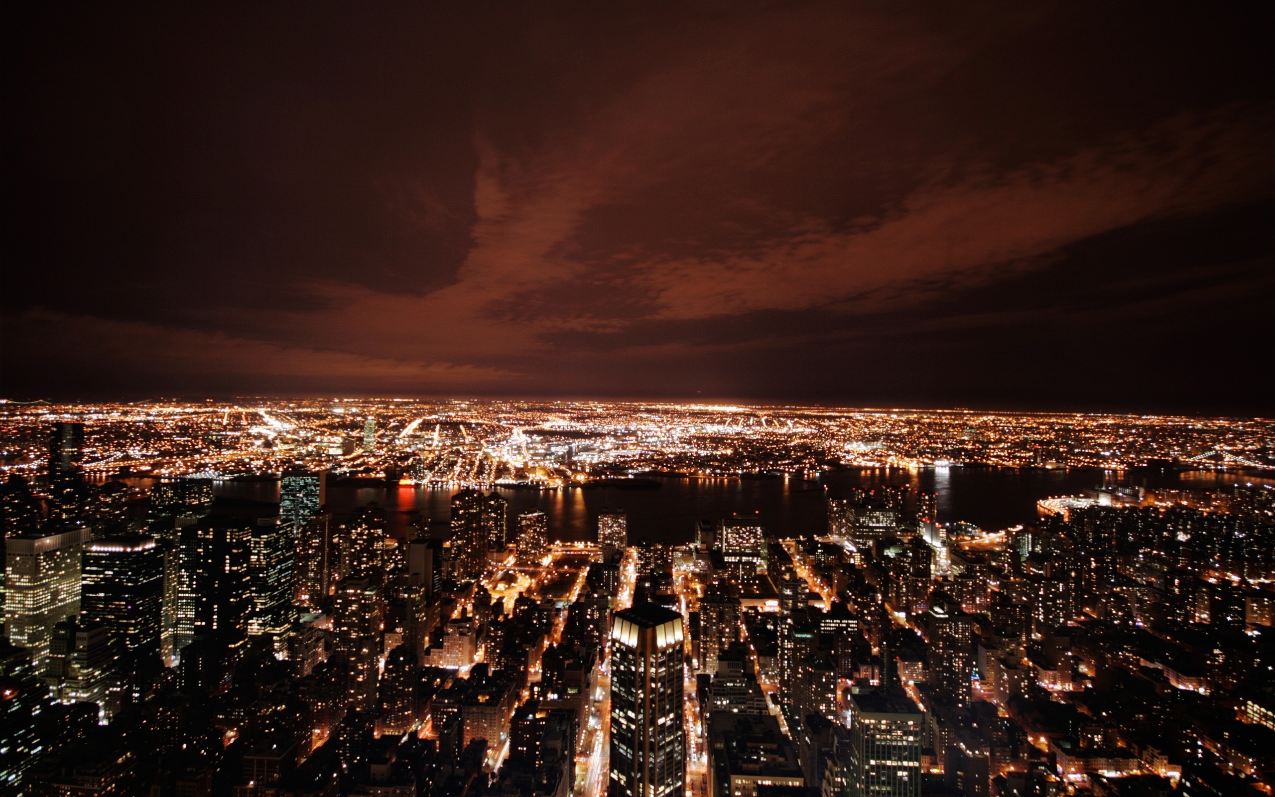 Ночной Нью Йорк панорама