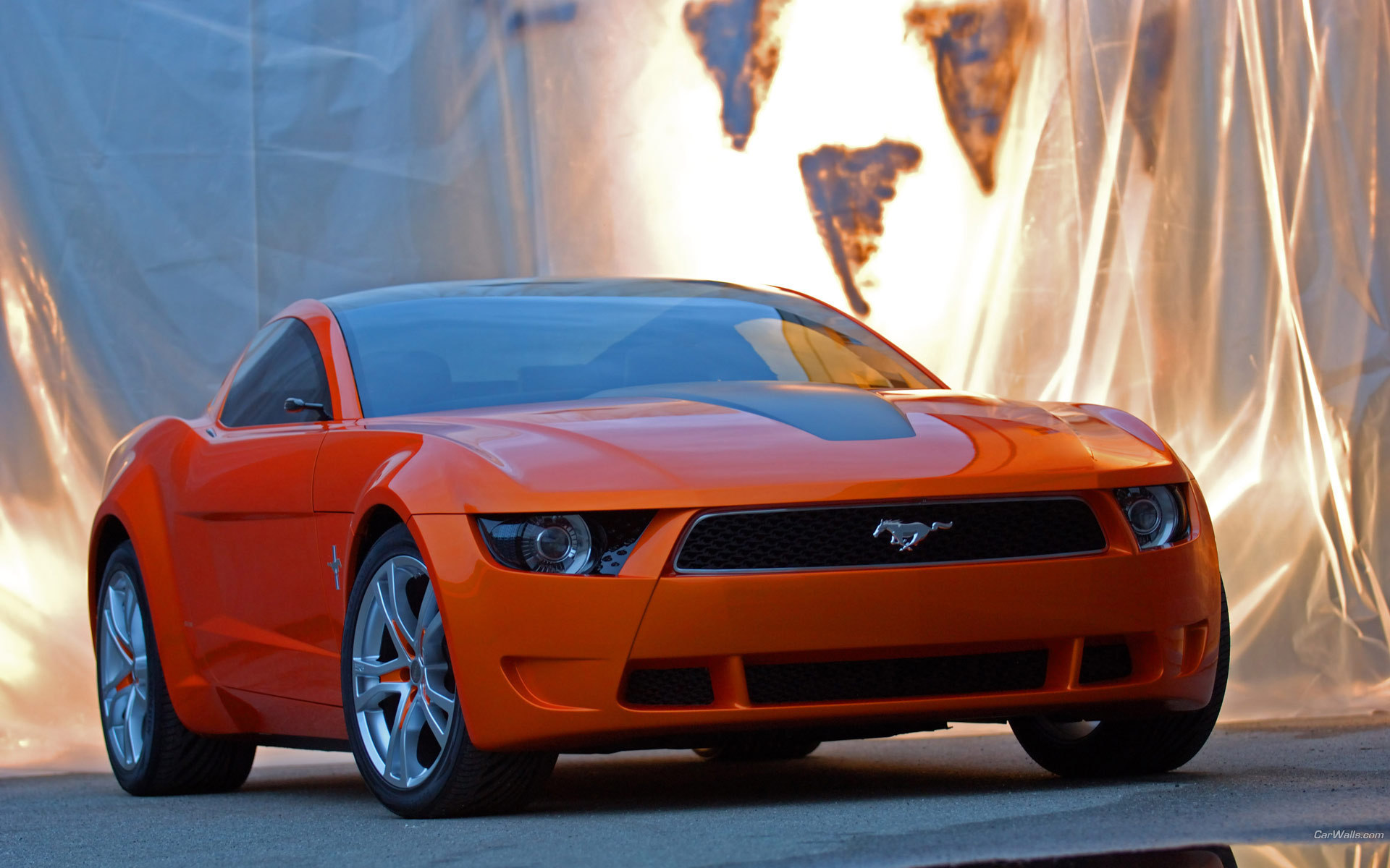 Автомашины. Ford Mustang Giugiaro. Форд Мустанг Джуджаро. Ford Mustang Giugiaro (2006). Форд Мустанг спортивный оранжевый.